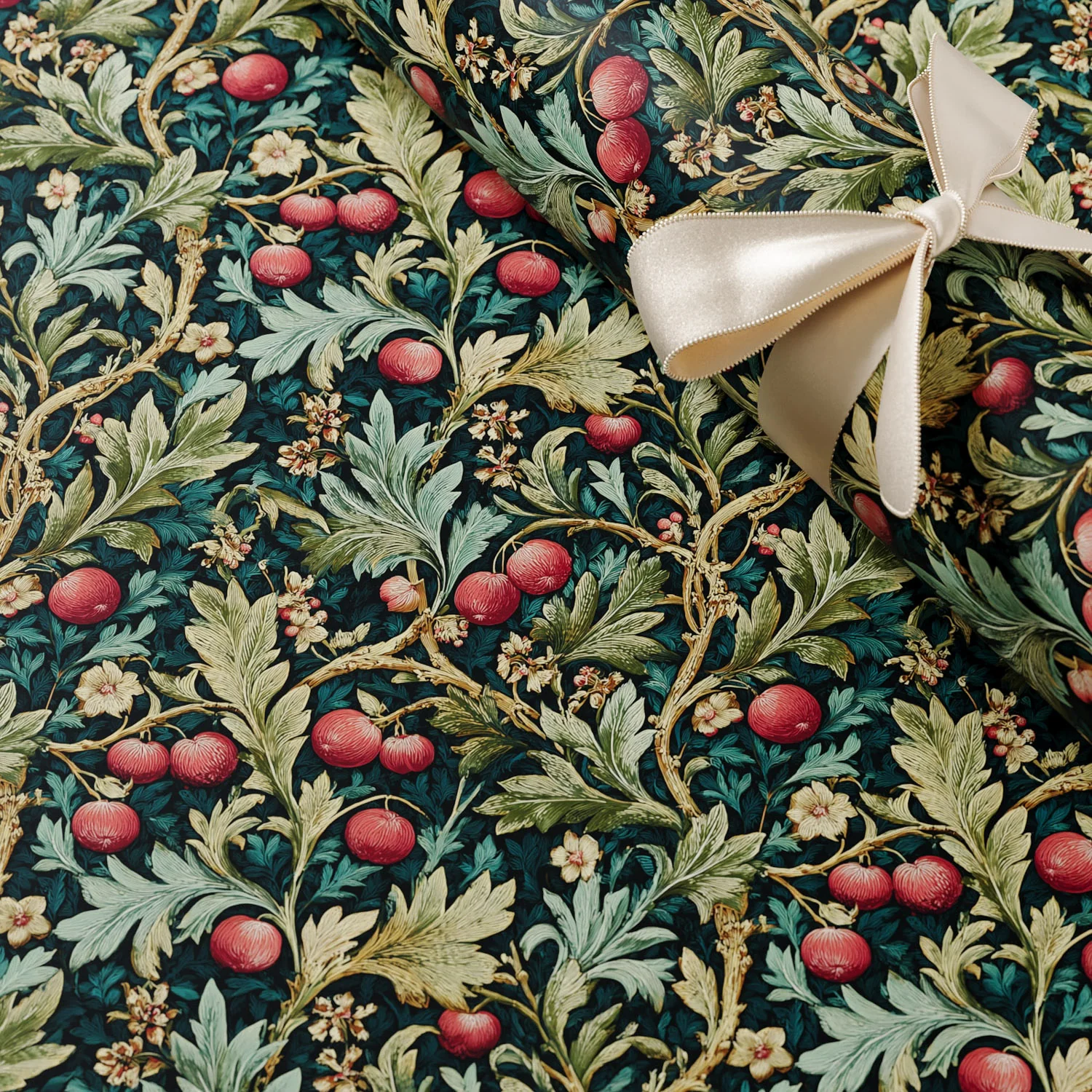 Holly Berries Gift Wrapping Paper - Image 3