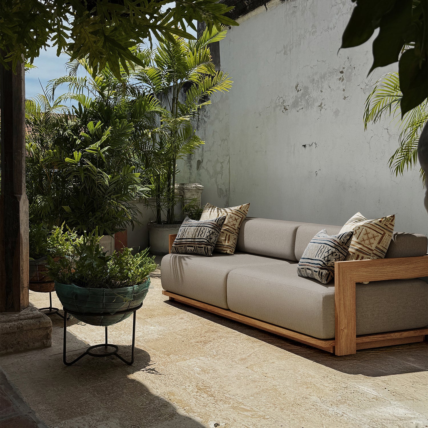 Outdoor Pillow - Raw Umber Inlet - Image 4