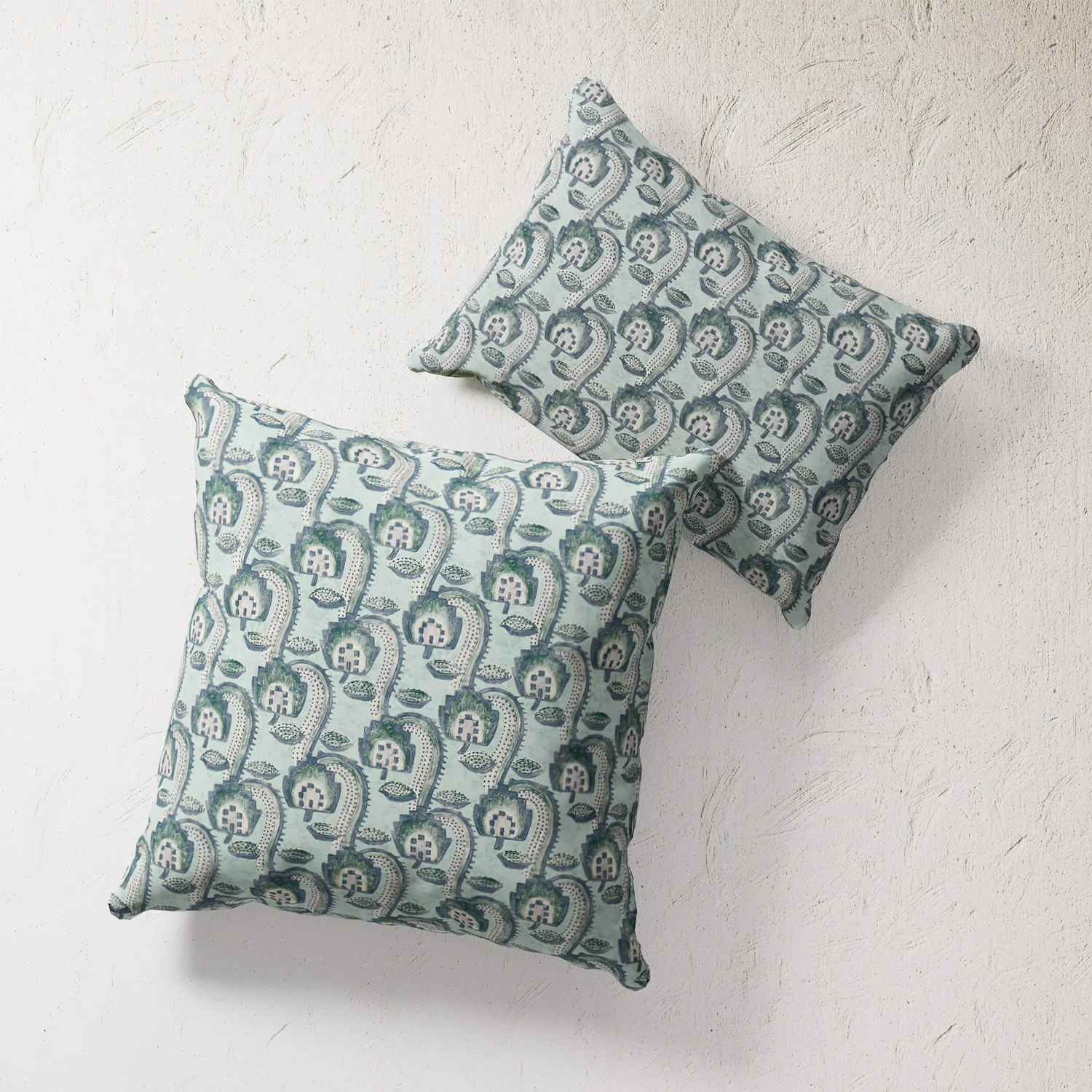 Outdoor Pillow - Teal French Floral - Image 3
