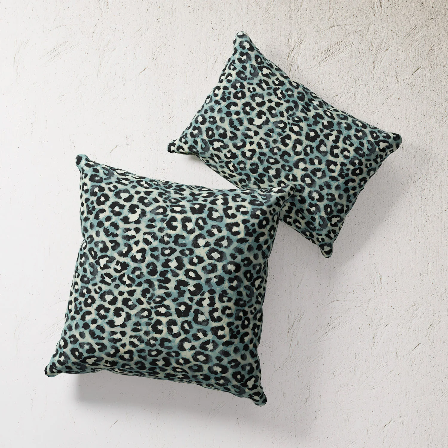 Outdoor Pillow - Teal Leopard - Image 3
