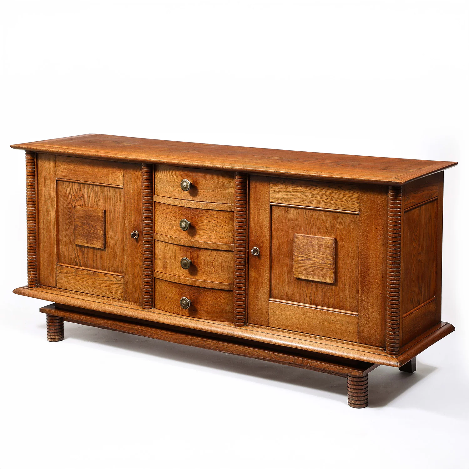 Jacques Adnet Attributed Sideboard in Oak - Image 2