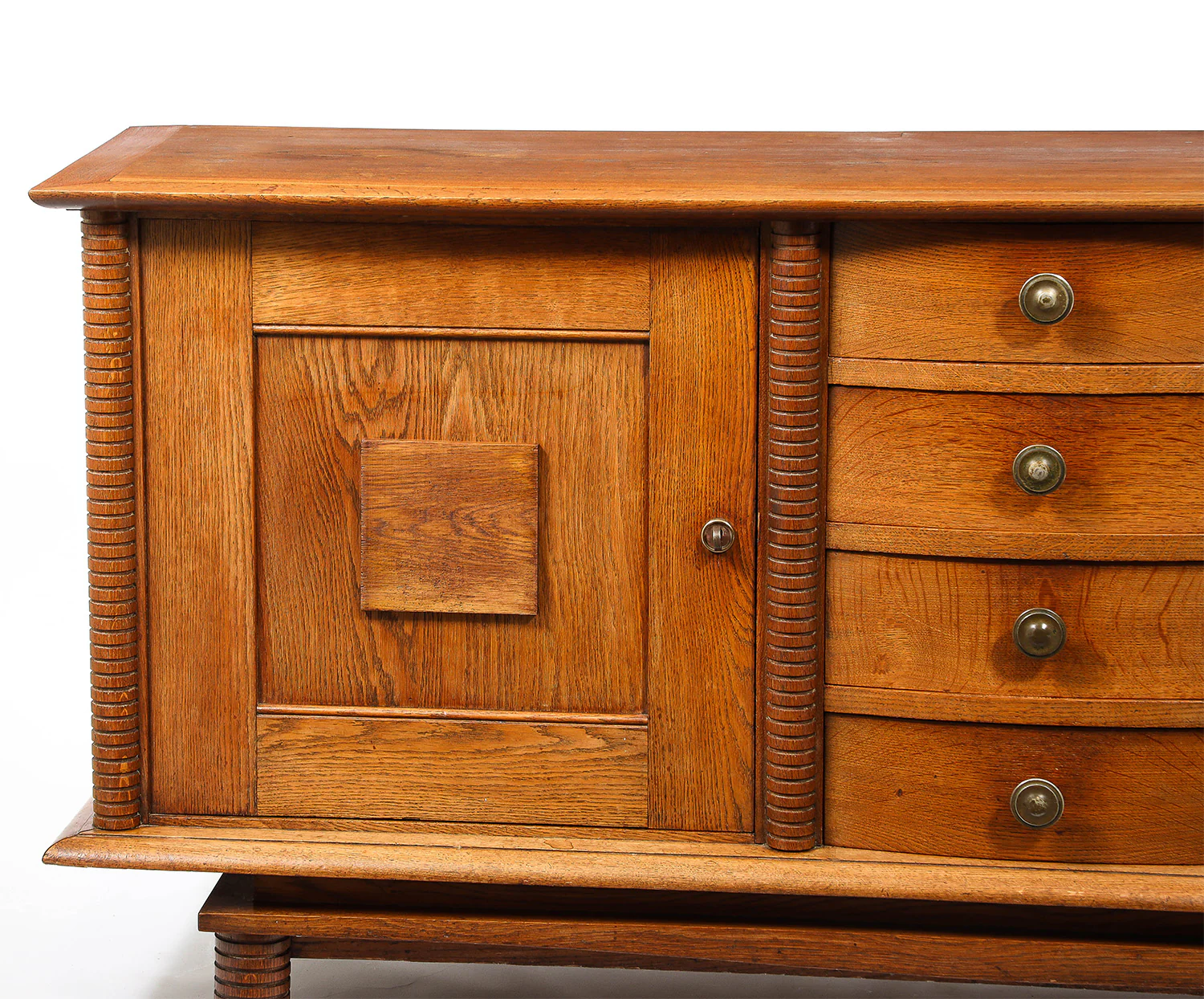 Jacques Adnet Attributed Sideboard in Oak - Image 3