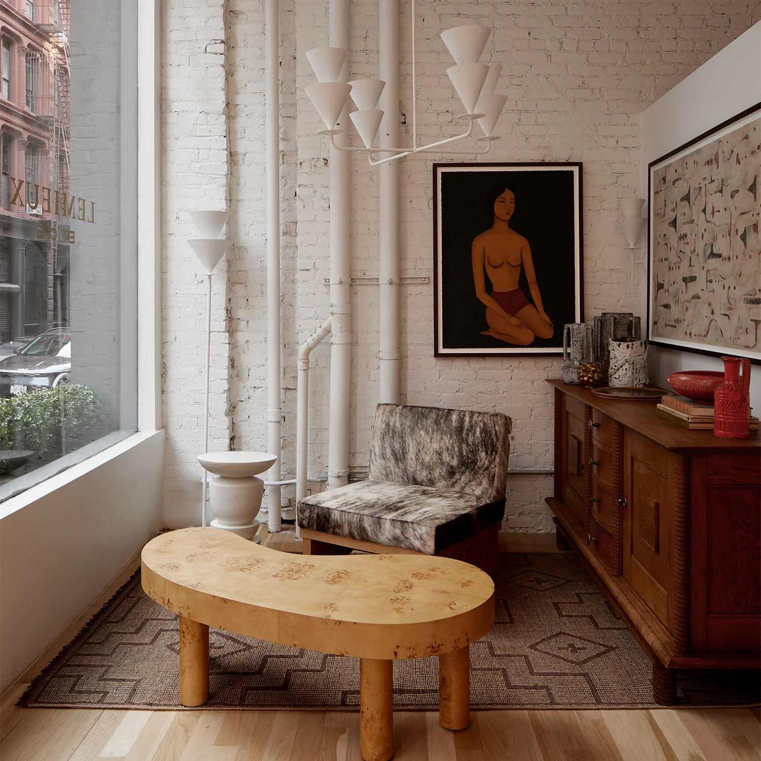 Jacques Adnet Attributed Sideboard in Oak - Image 6