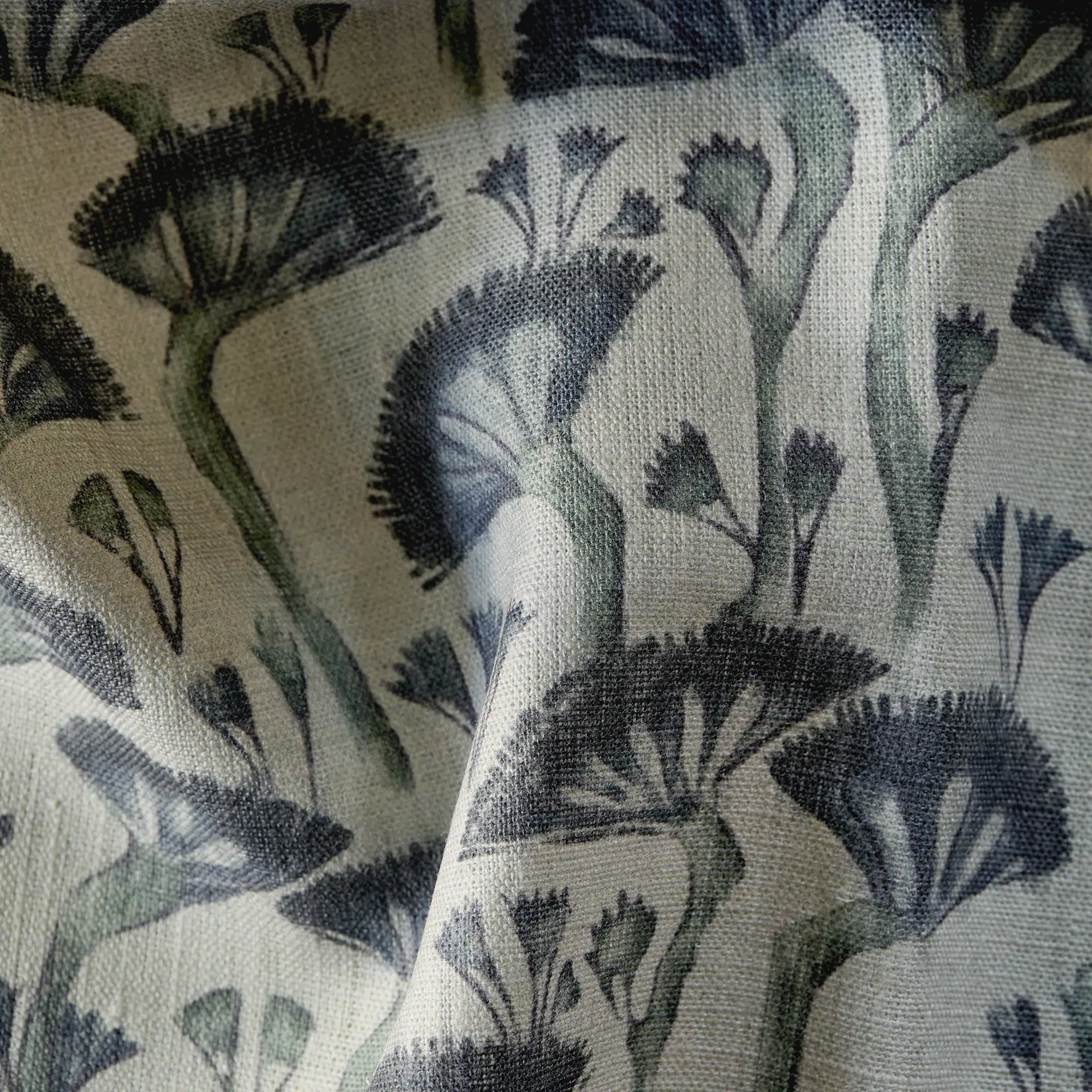 Japanese Floral Linen Pillow - Image 3