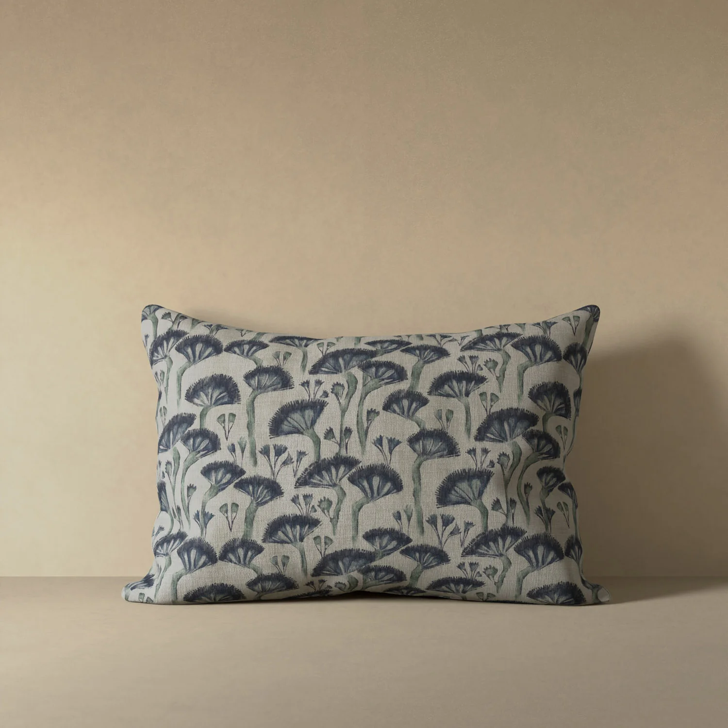 Japanese Floral Linen Pillow - Image 4