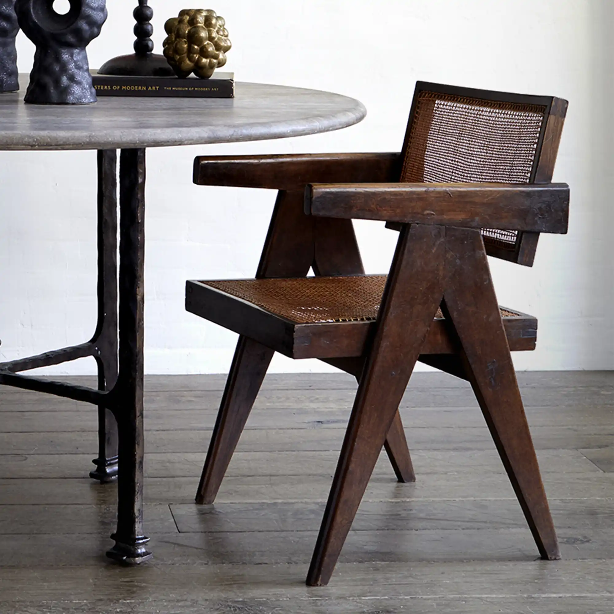 Pierre Jeanneret Office Cane Chairs (ca 1954) - Image 3