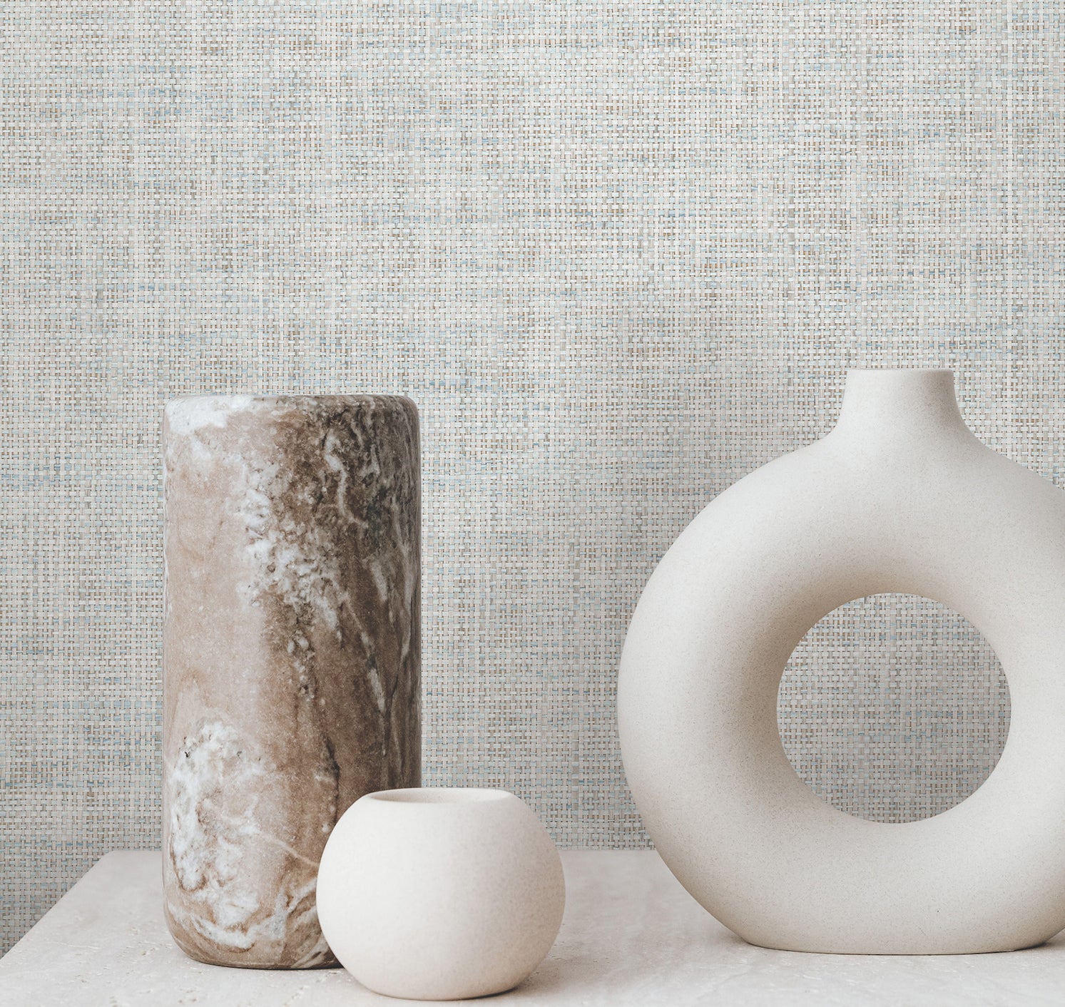 Kami Sky Blue Paperweave Wallpaper - Image 2