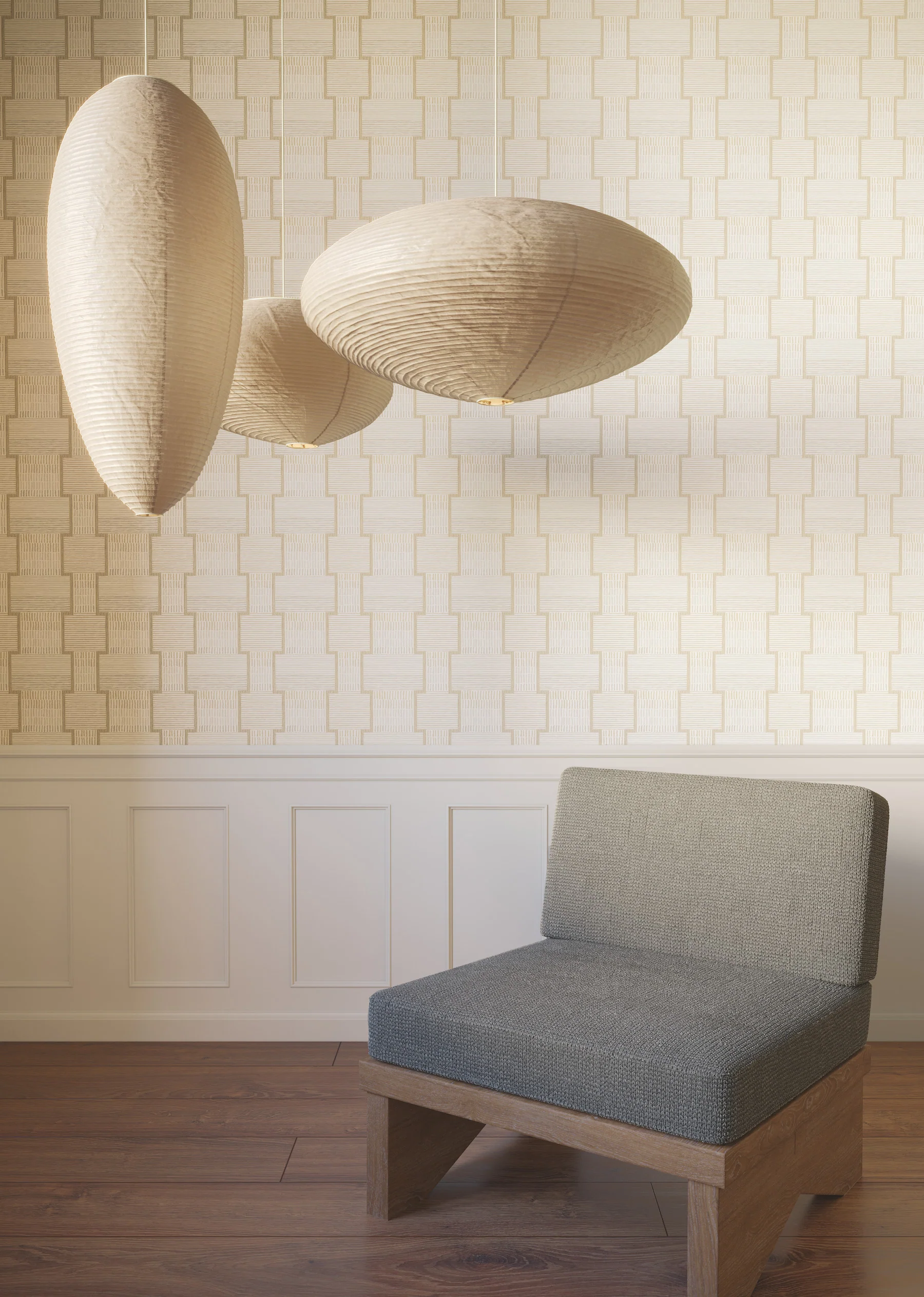 La Broderie Beige Wallpaper - Image 2