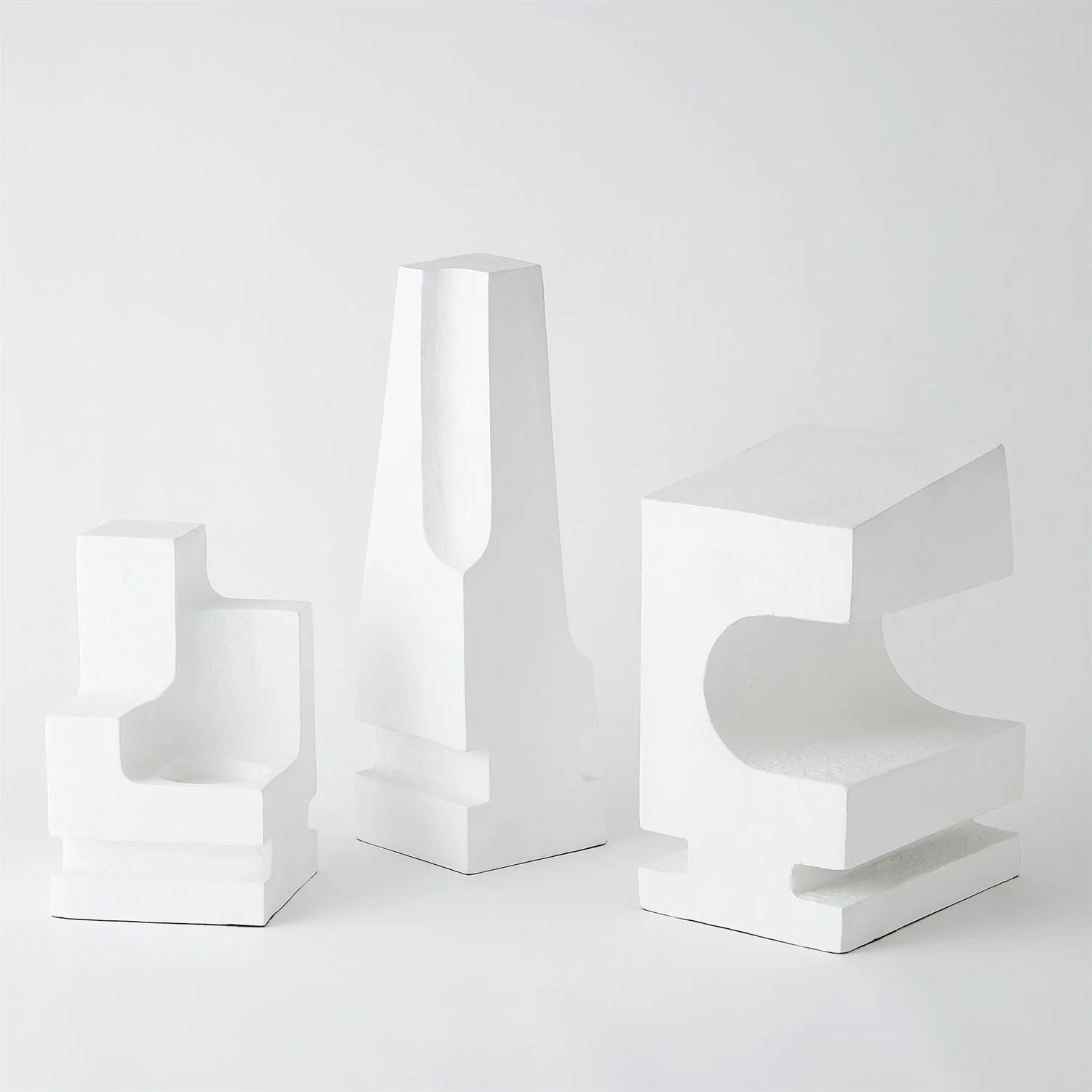 La Structure Sculptural Pillar Holder (White) - Image 5