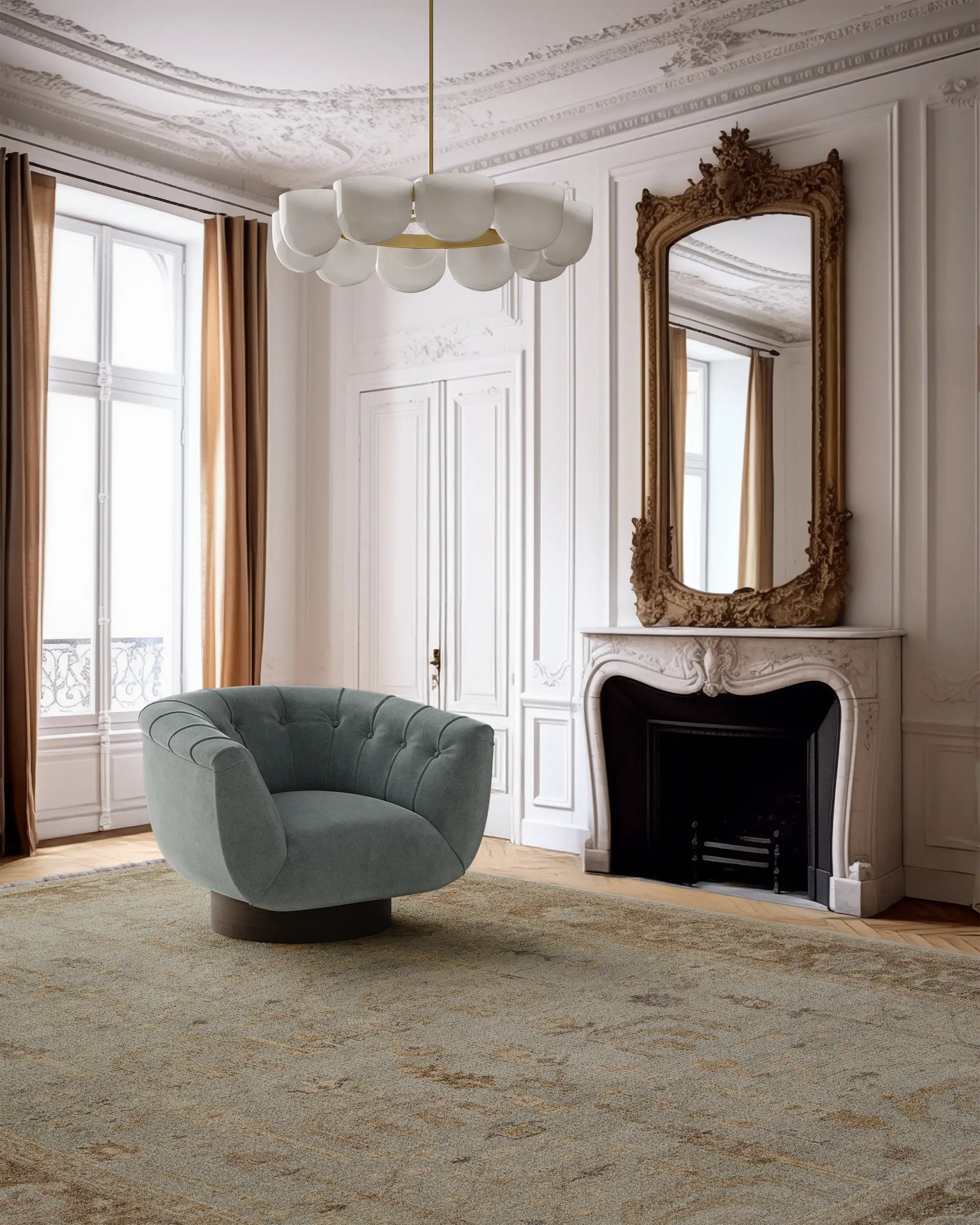 Lafleur Serein Handmade Wool Rug - Image 2