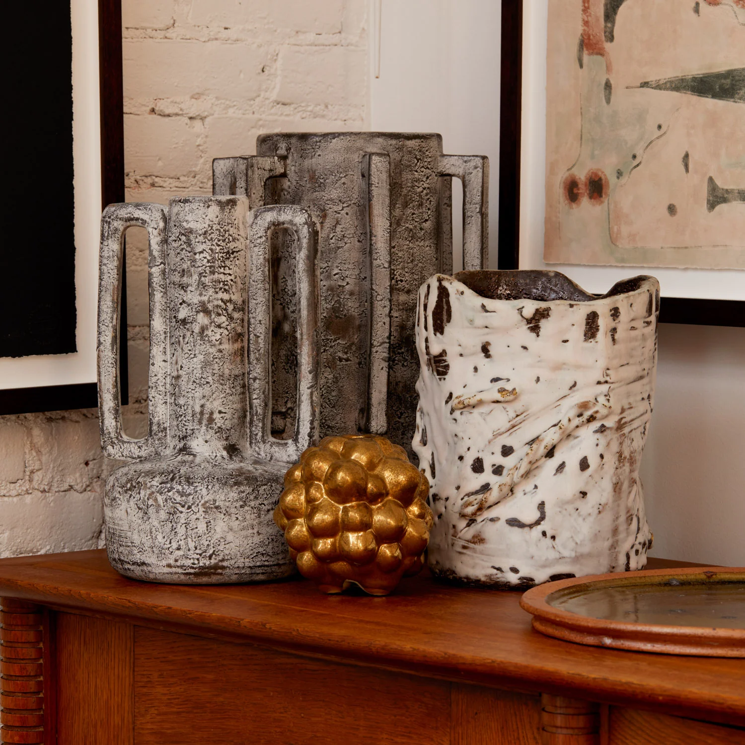 Large Brutalist Studio Vase - Image 2