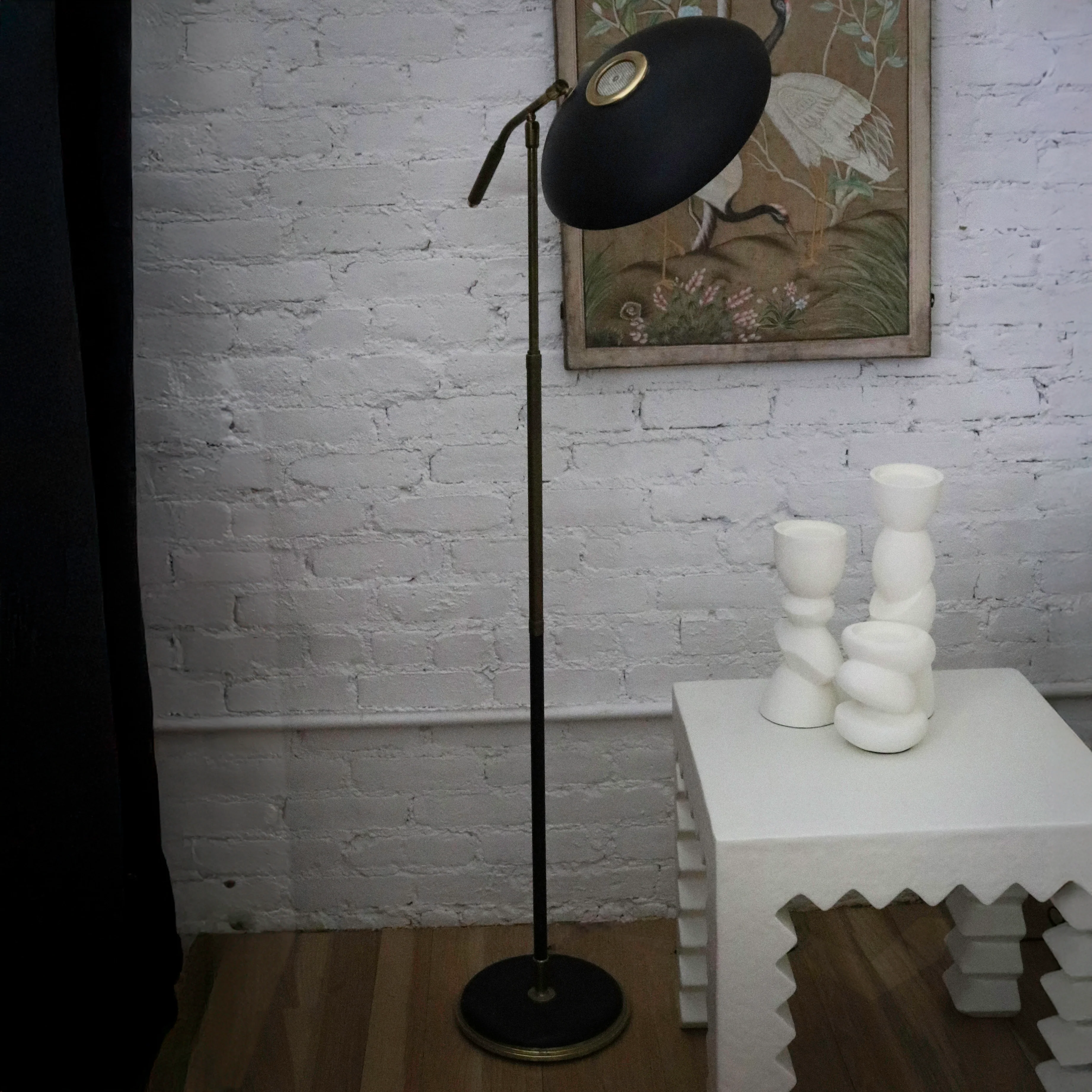 Masterful Mid-Century Black and Brass Lighting by Gerald Thurston for Lightolier - Image 2