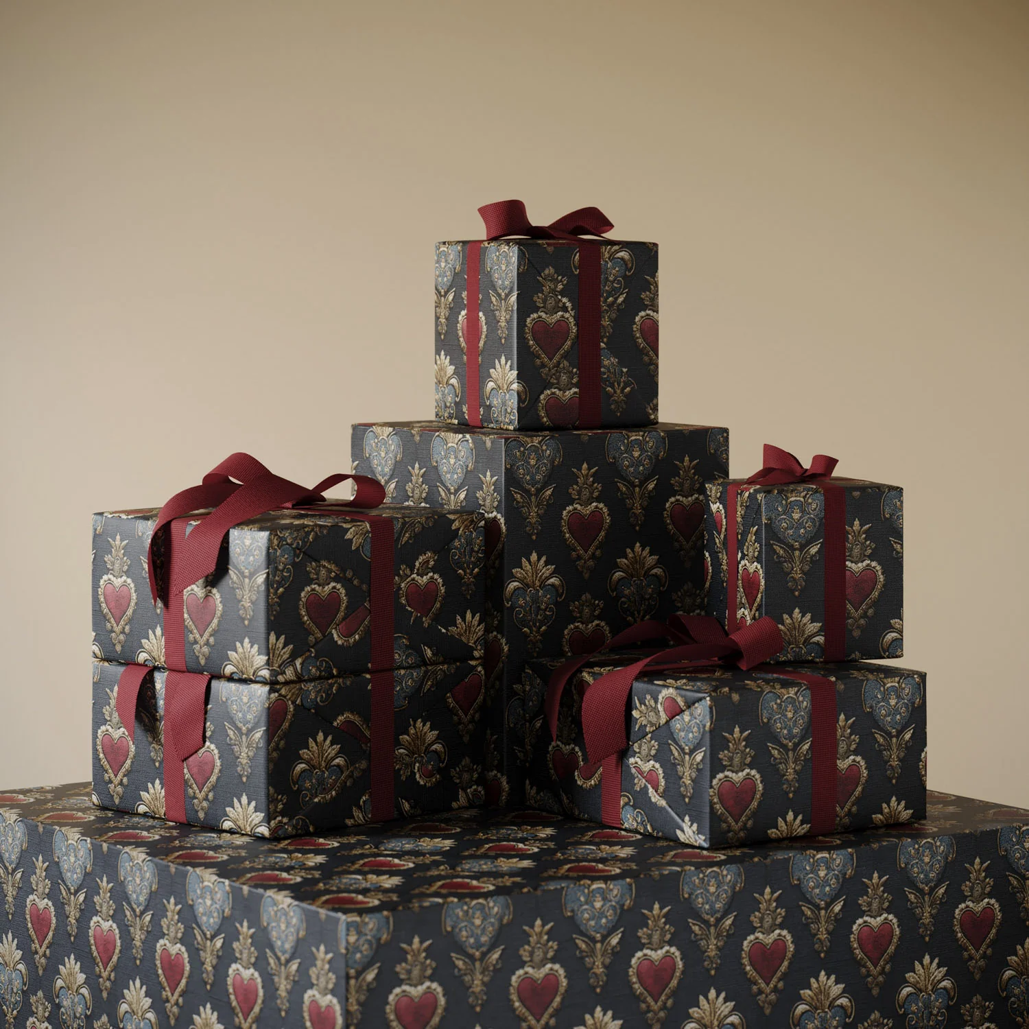 Love Embroidery Gift Wrapping Paper - Image 2