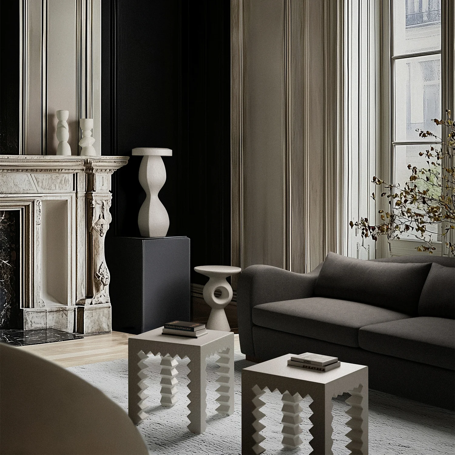 Lucien Plaster Side Table - Image 3