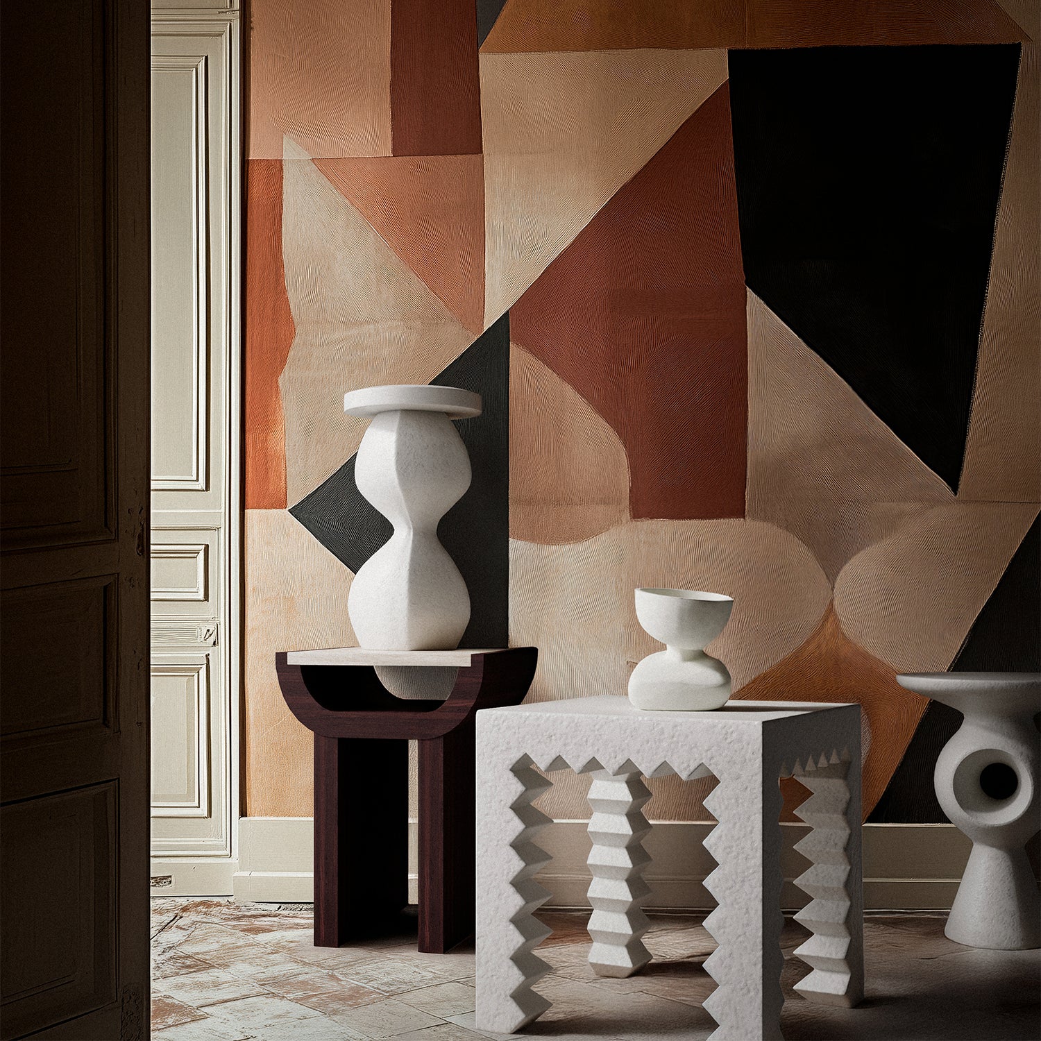 Lucien Plaster Side Table - Image 5