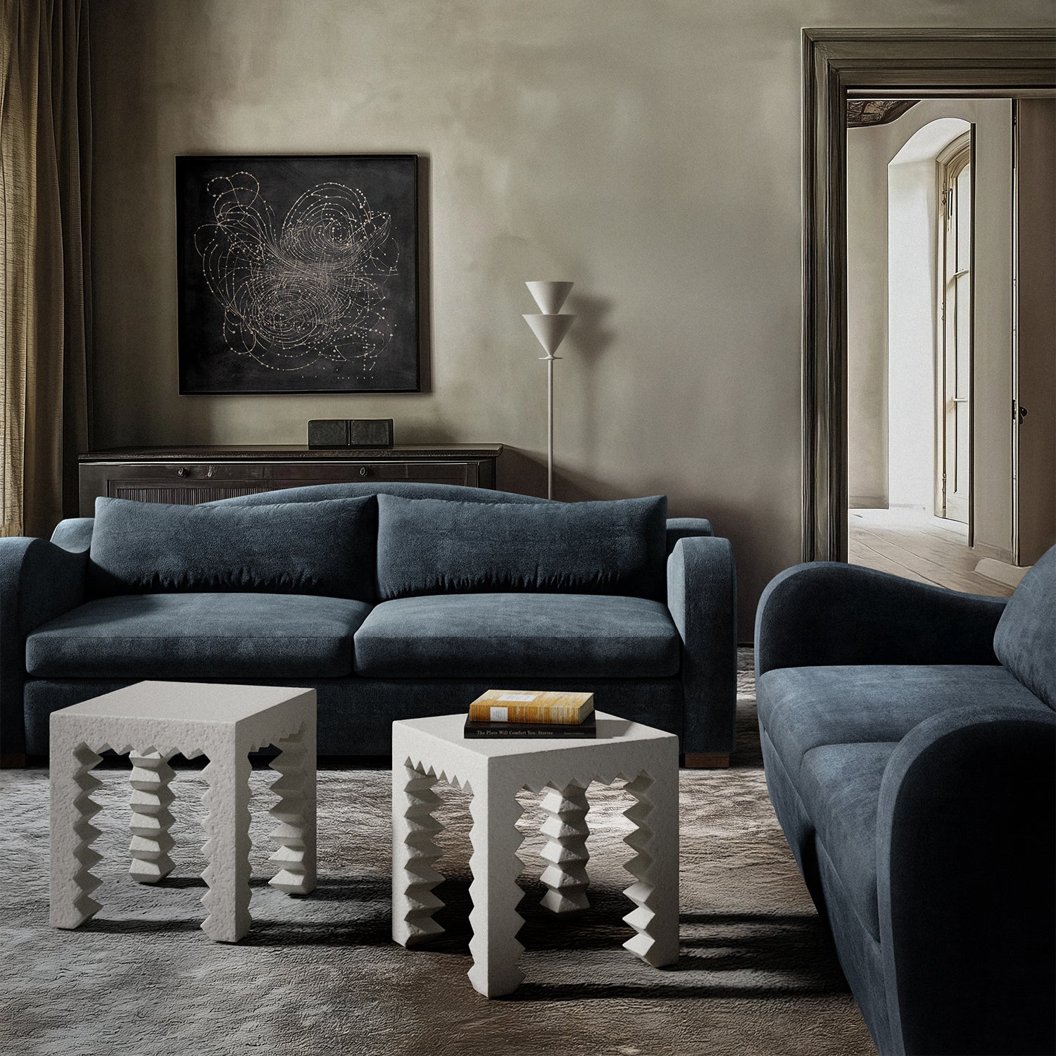 Lucien Plaster Side Table - Image 6