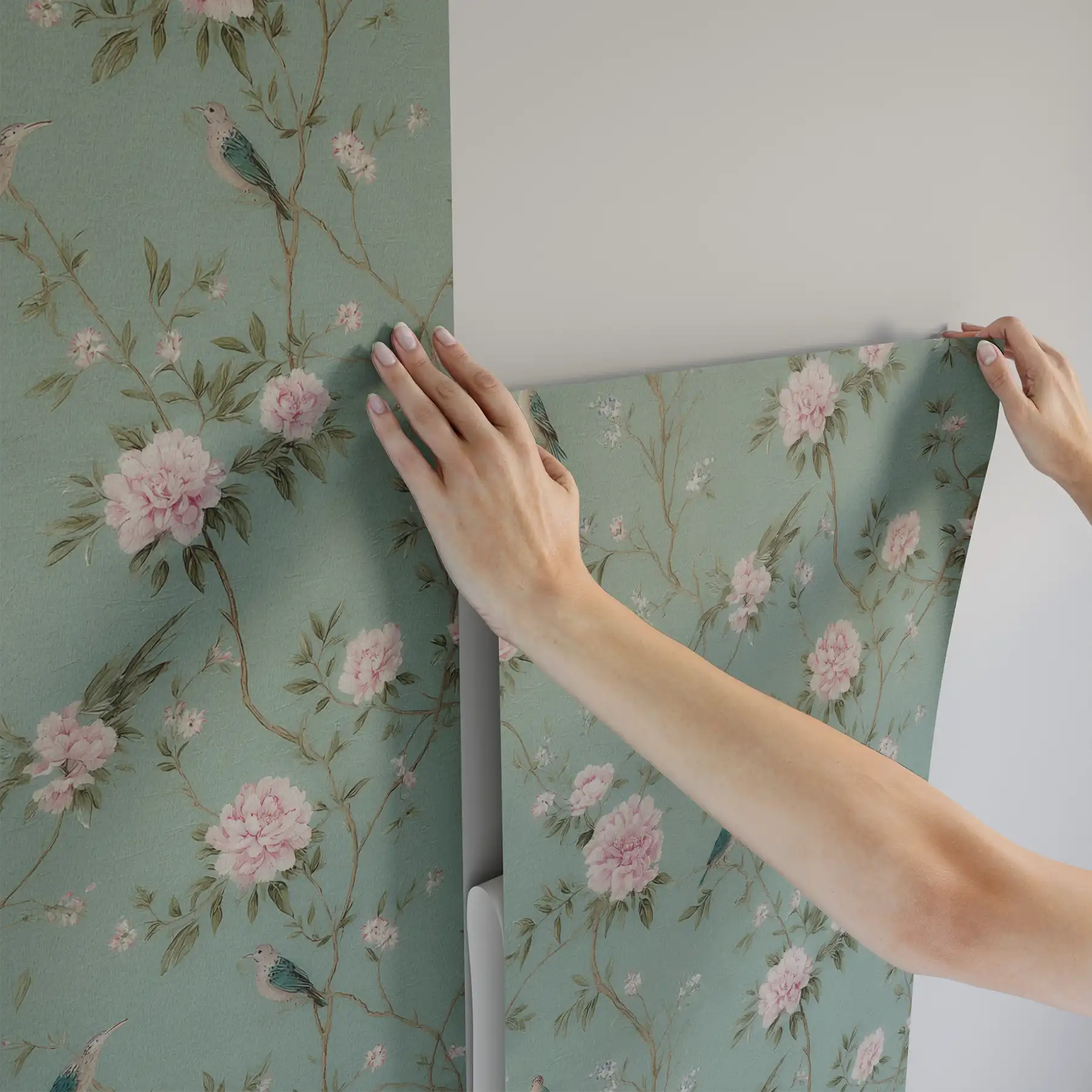 Lucienne Blue Wallpaper - Image 3