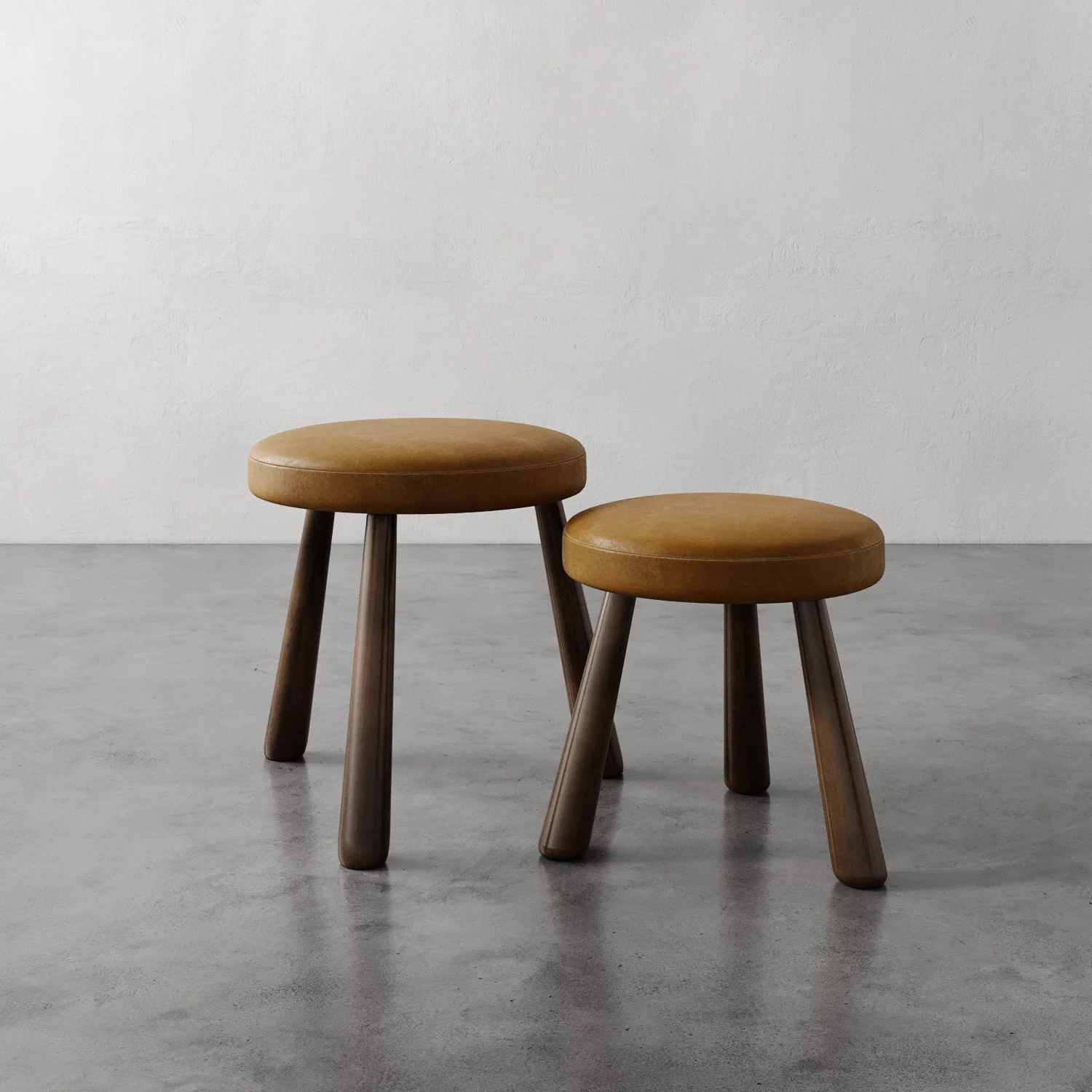 Madeleine Leather Stool - Image 3