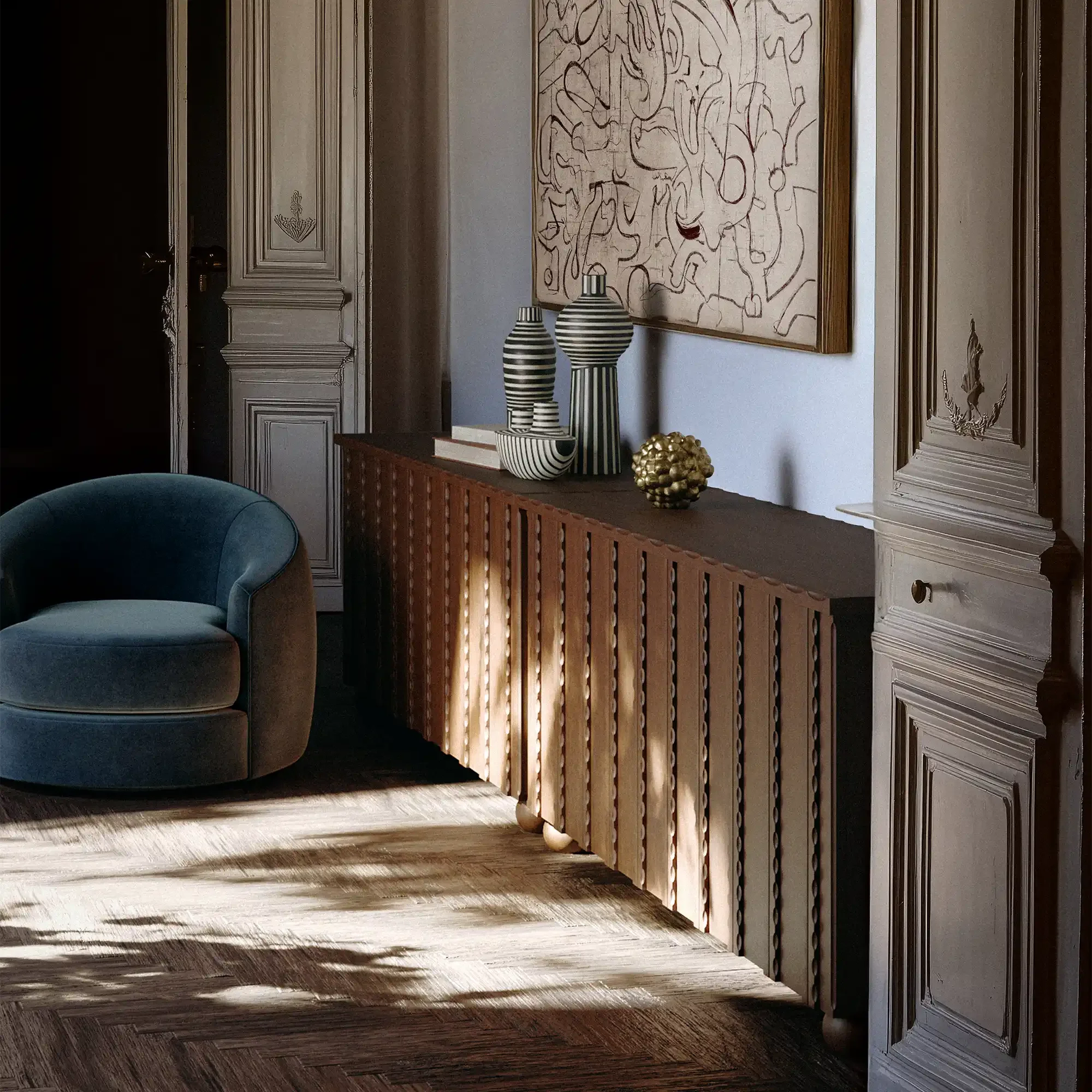 Marchand 4-Door Cabinet - Image 4
