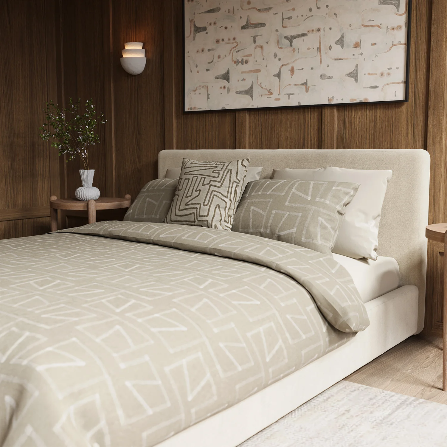 Mareé Embroidered 3-piece Duvet Set - Image 4