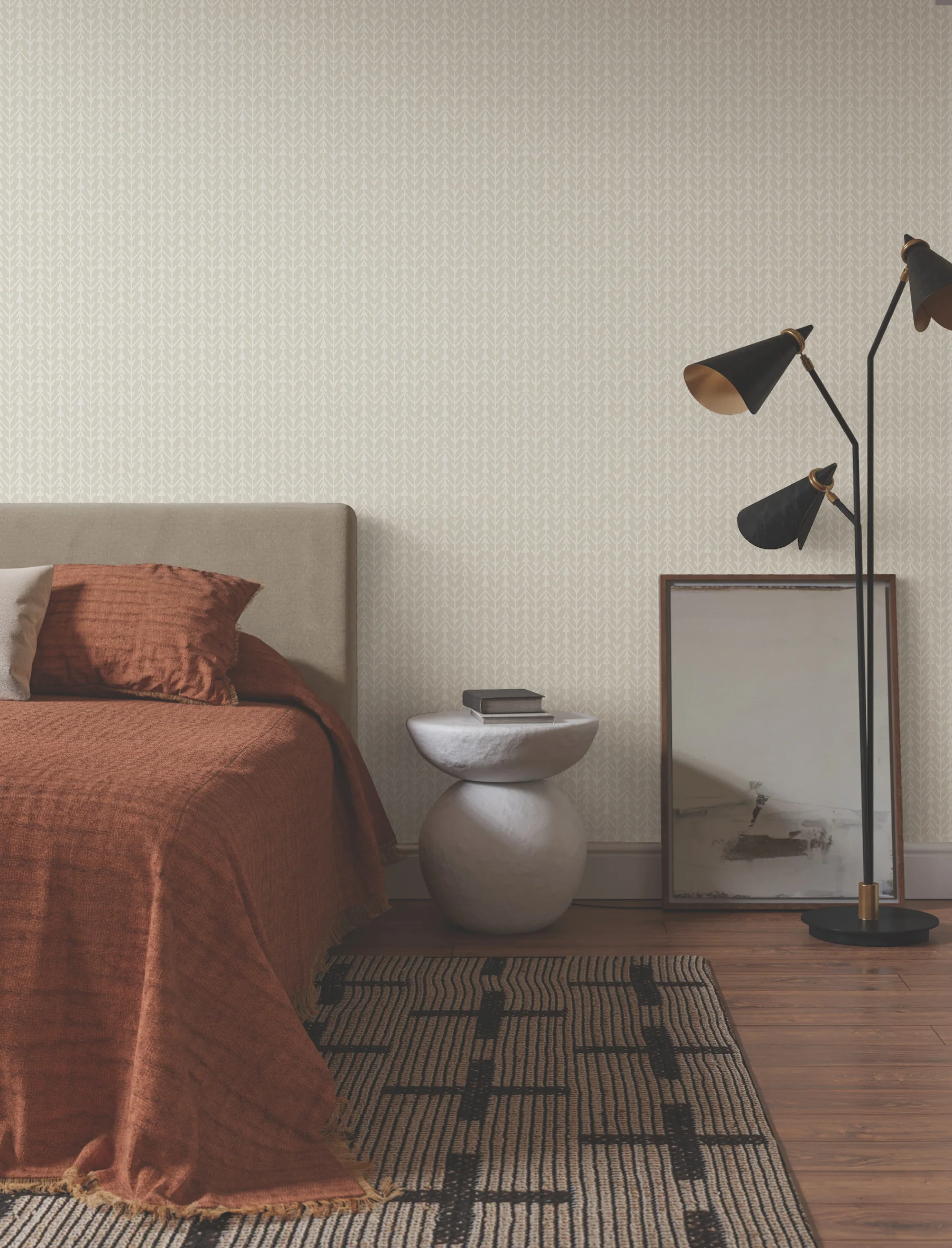 Martigue Stripe Beige Wallpaper - Image 2