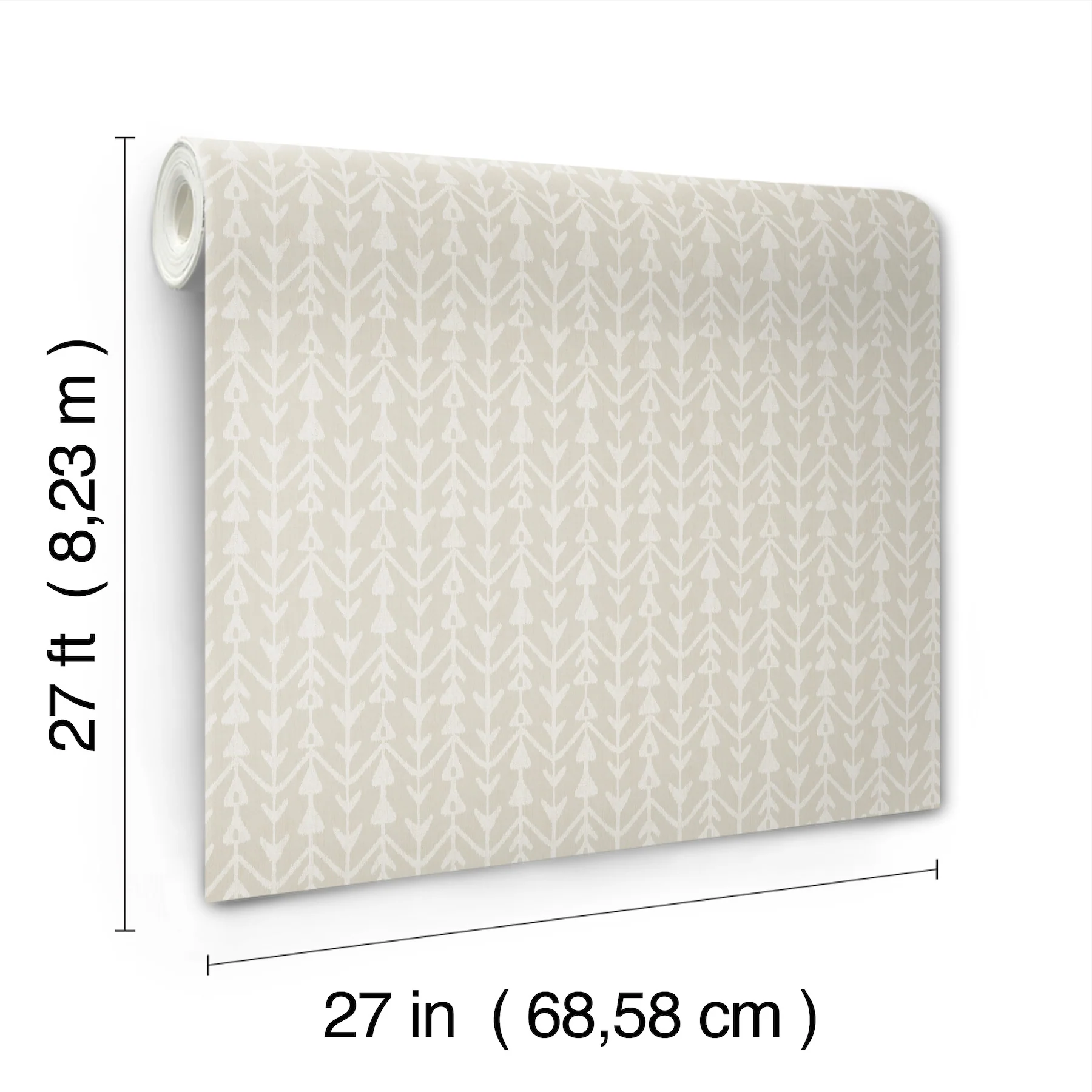 Martigue Stripe Beige Wallpaper - Image 4