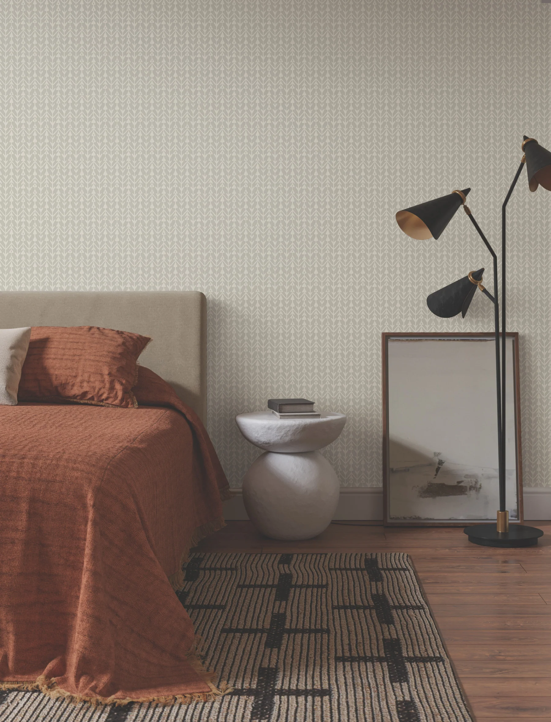 Martigue Stripe Grey Wallpaper - Image 2