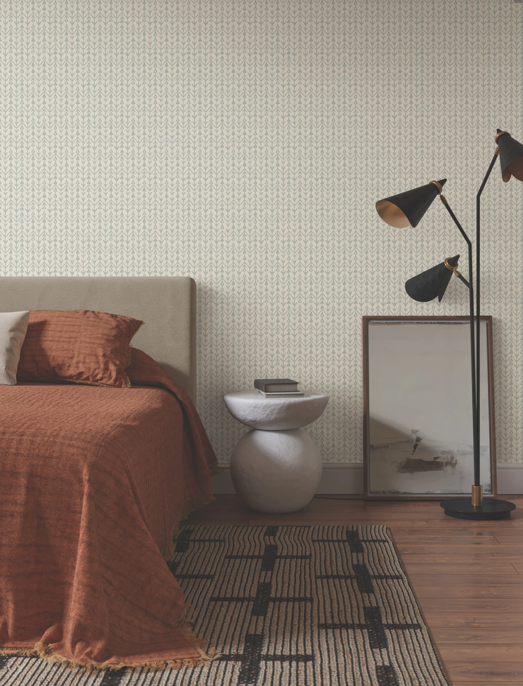 Martigue Stripe Sage Wallpaper - Image 2