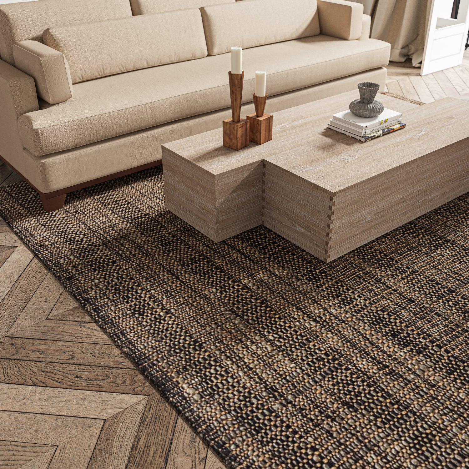 Moghar Kaffrine Rug (Charcoal) - Image 7