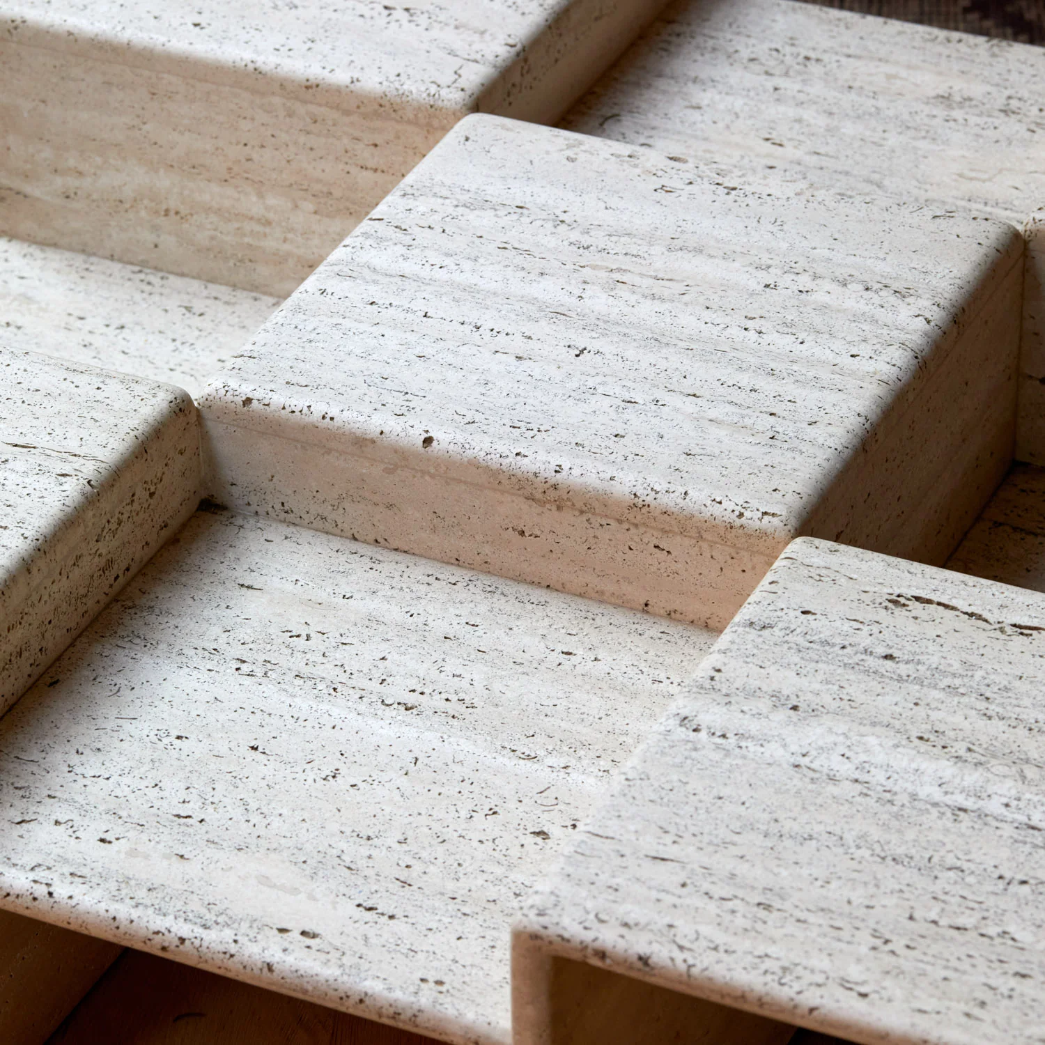Multi Level Travertine Coffee Table - Image 2