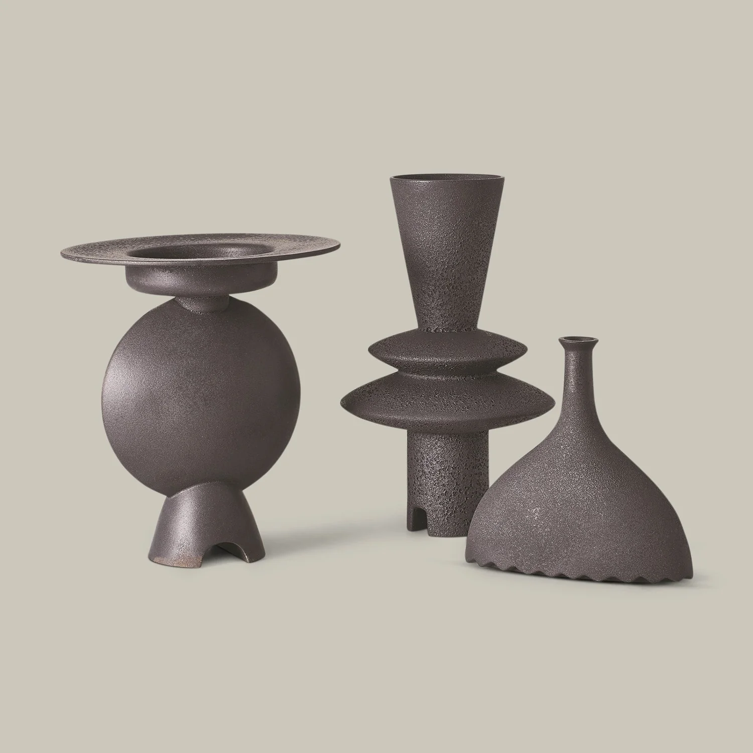 Noelle Geometric Vase (Black) - Image 3
