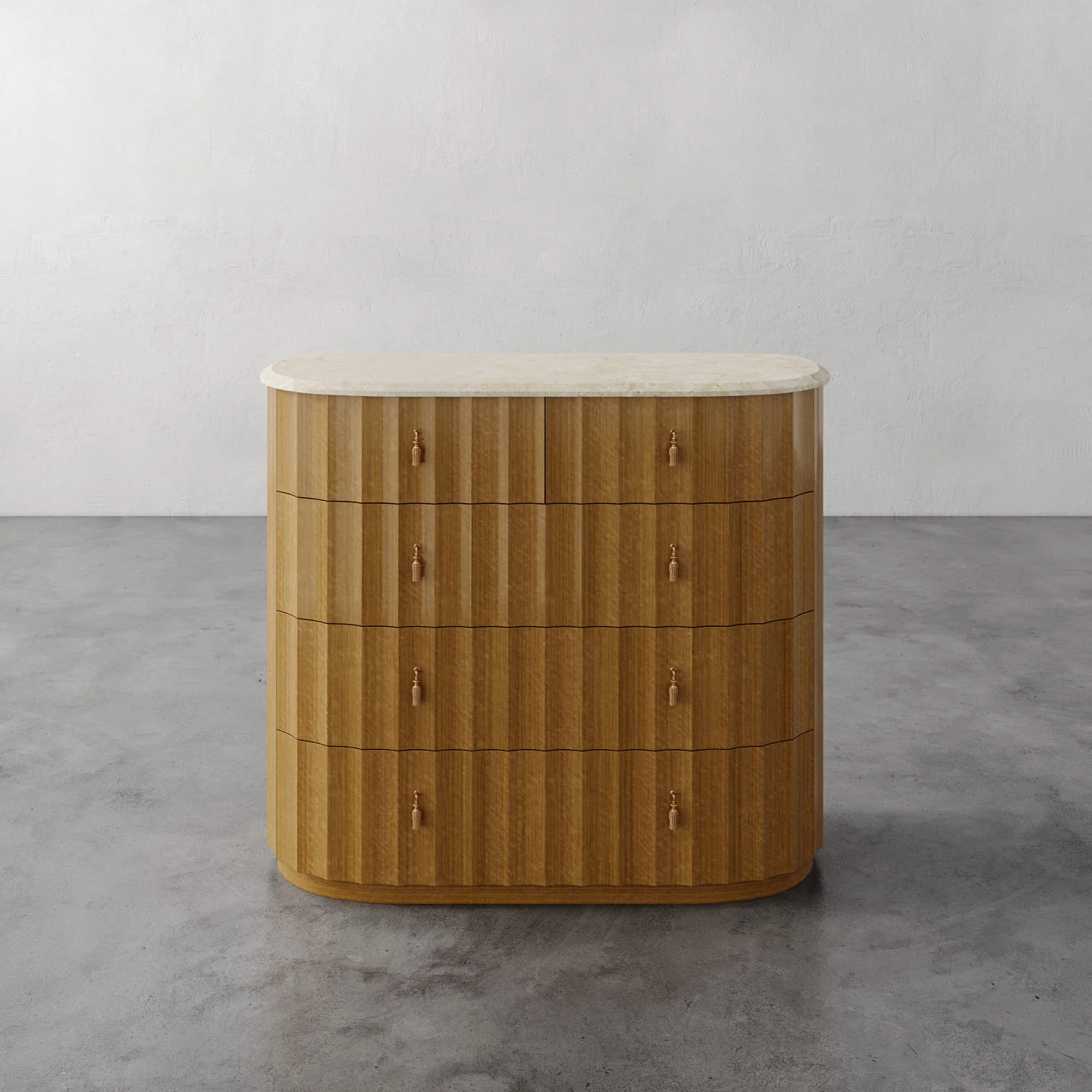 Ondara Fluted 5-Drawer Dresser - Image 7
