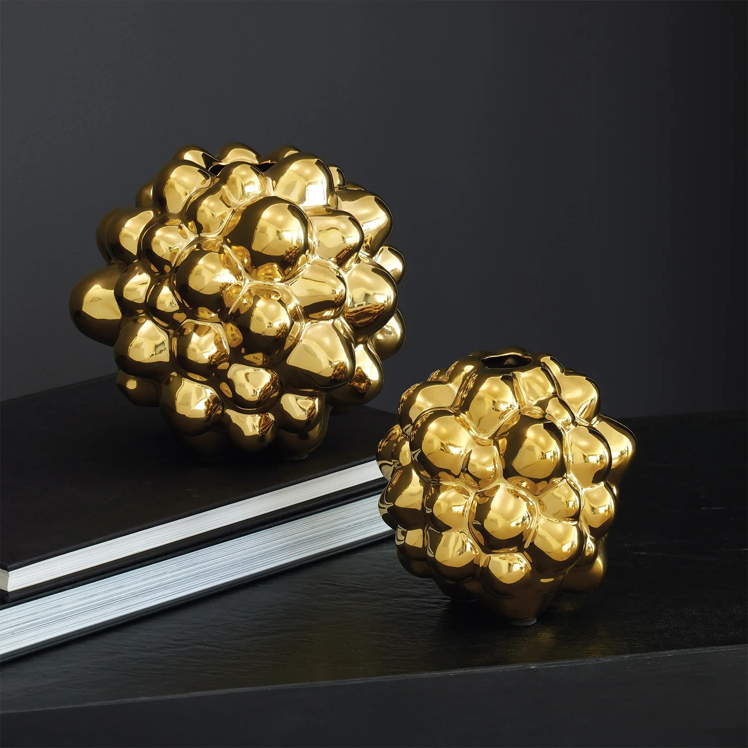Organic Bubble Vases (Bright Gold) - Image 2