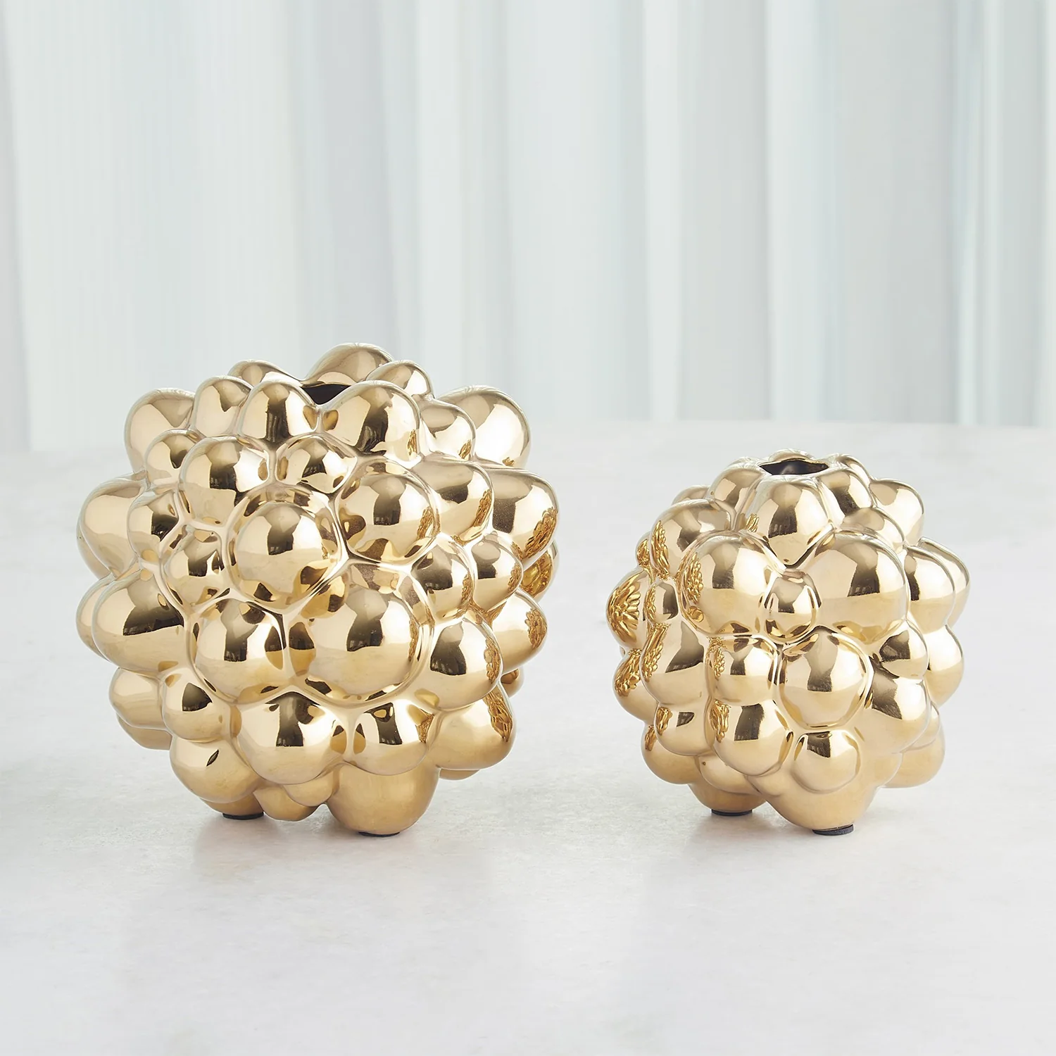 Organic Bubble Vases (Bright Gold) - Image 4