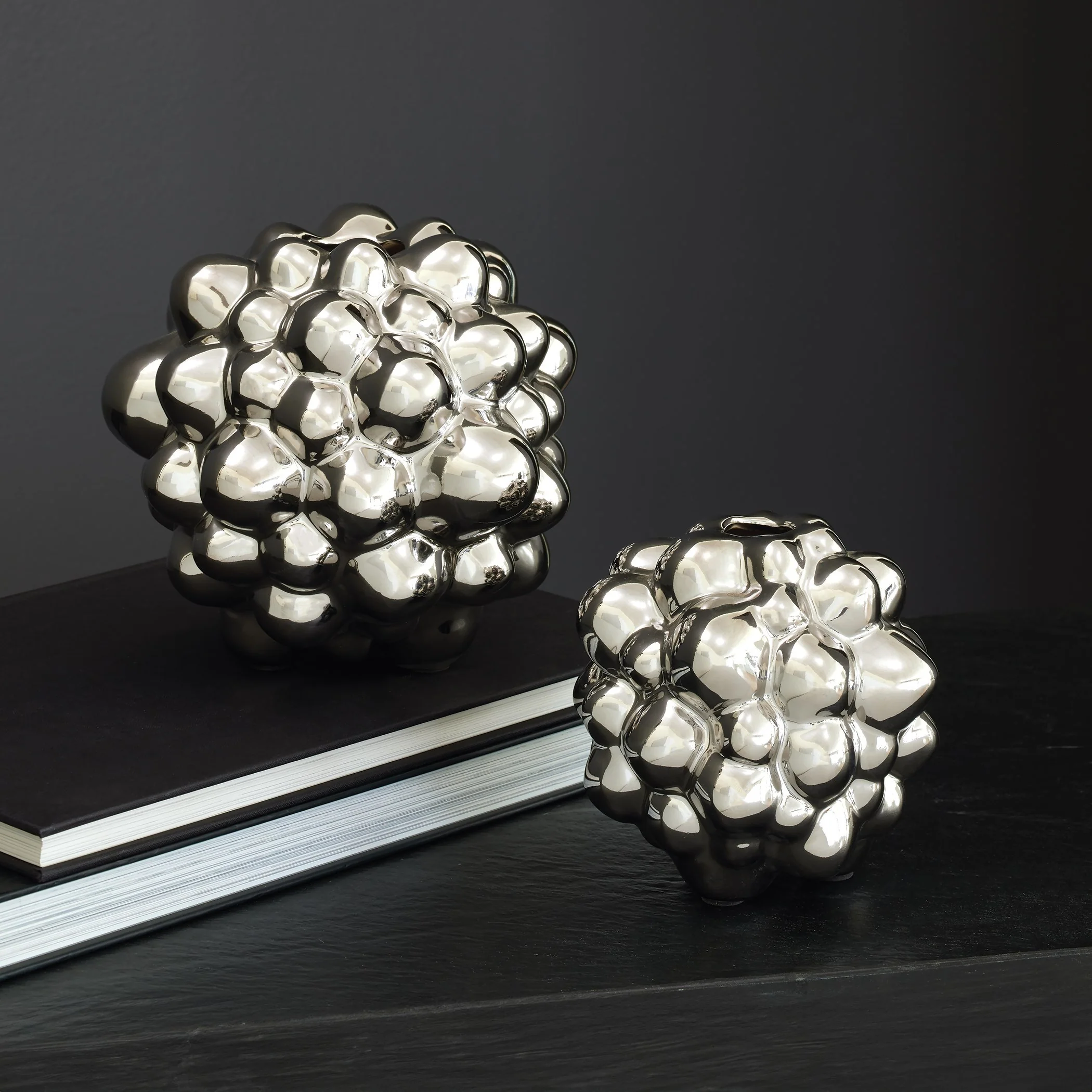 Organic Bubble Vases (Bright Silver) - Image 2