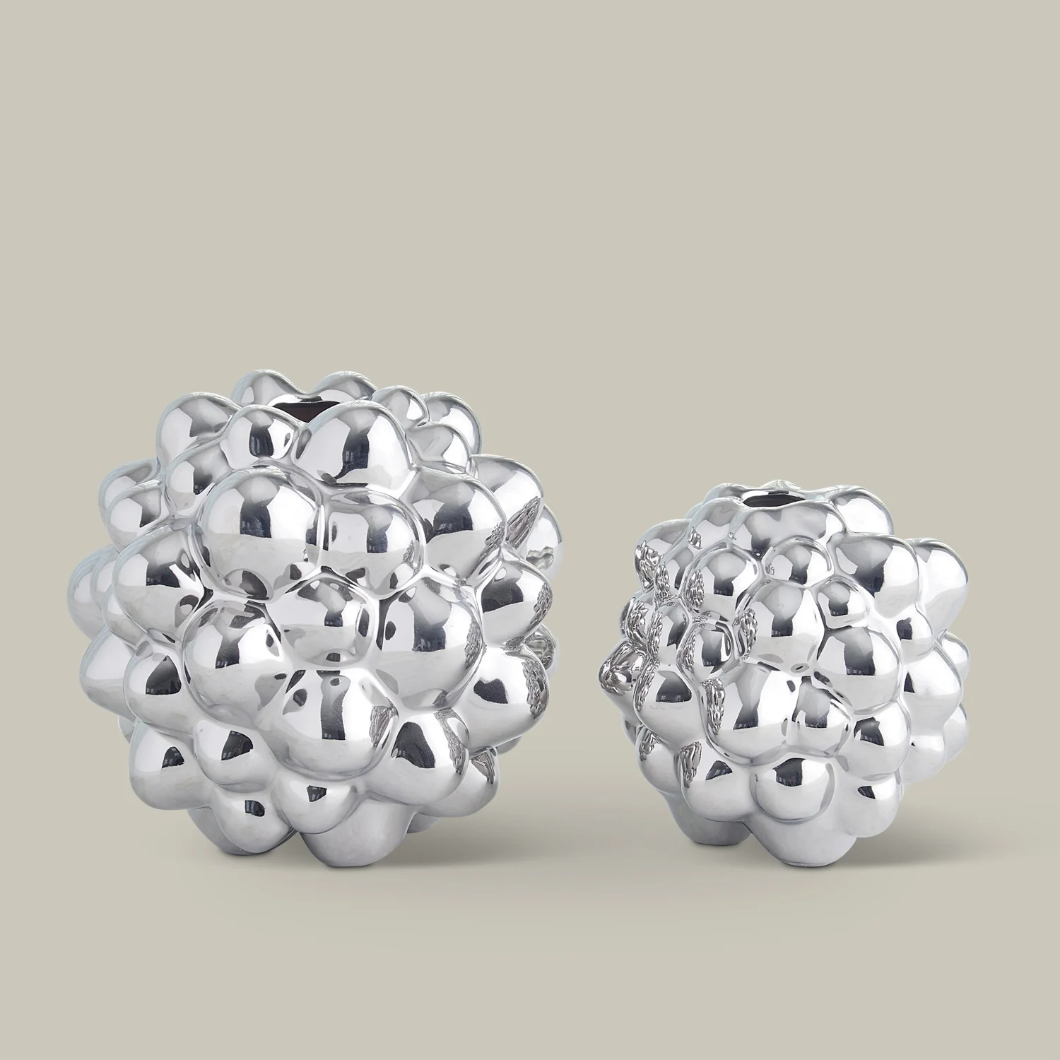 Organic Bubble Vases (Bright Silver) - Image 5