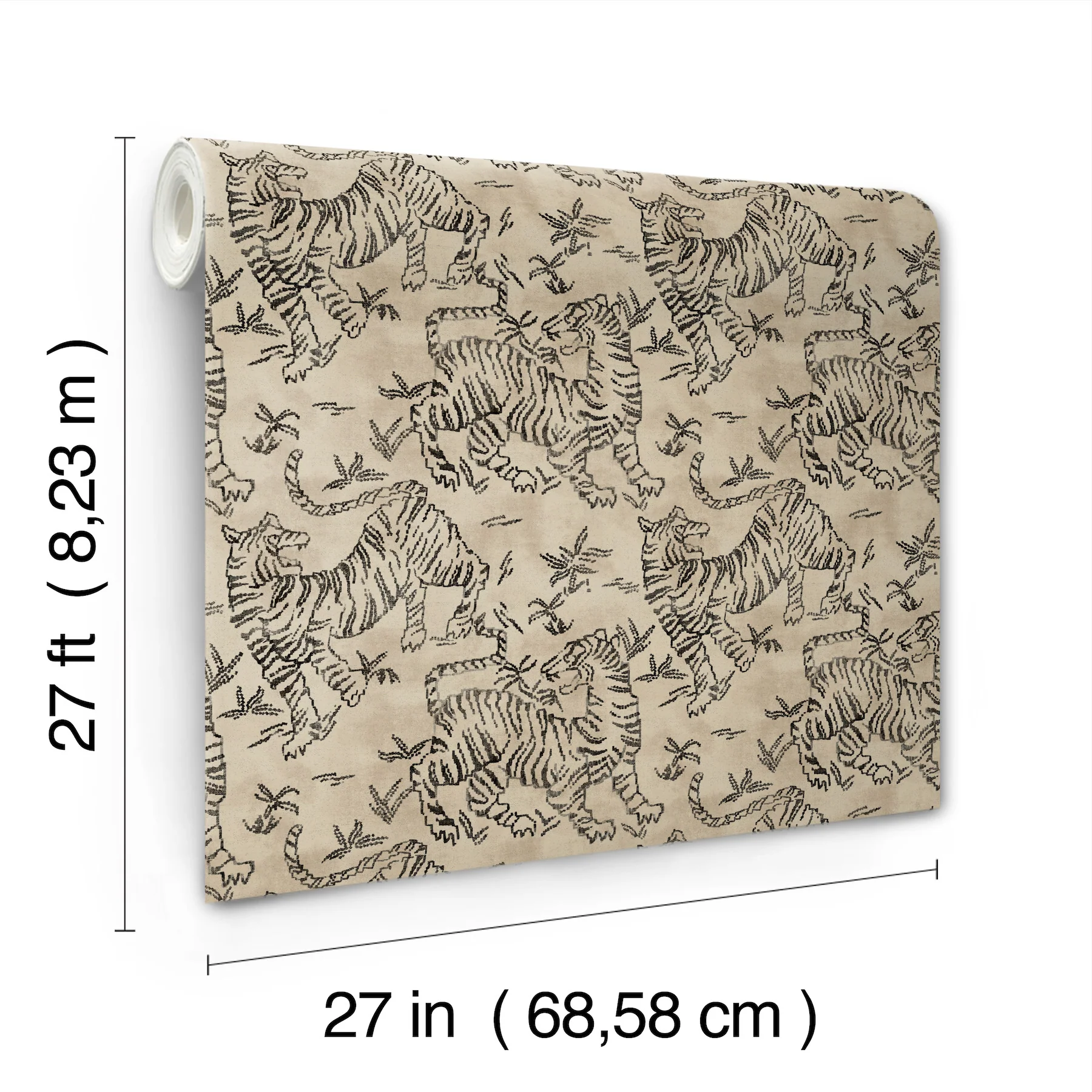 Orly Tigers Taupe Wallpaper - Image 4