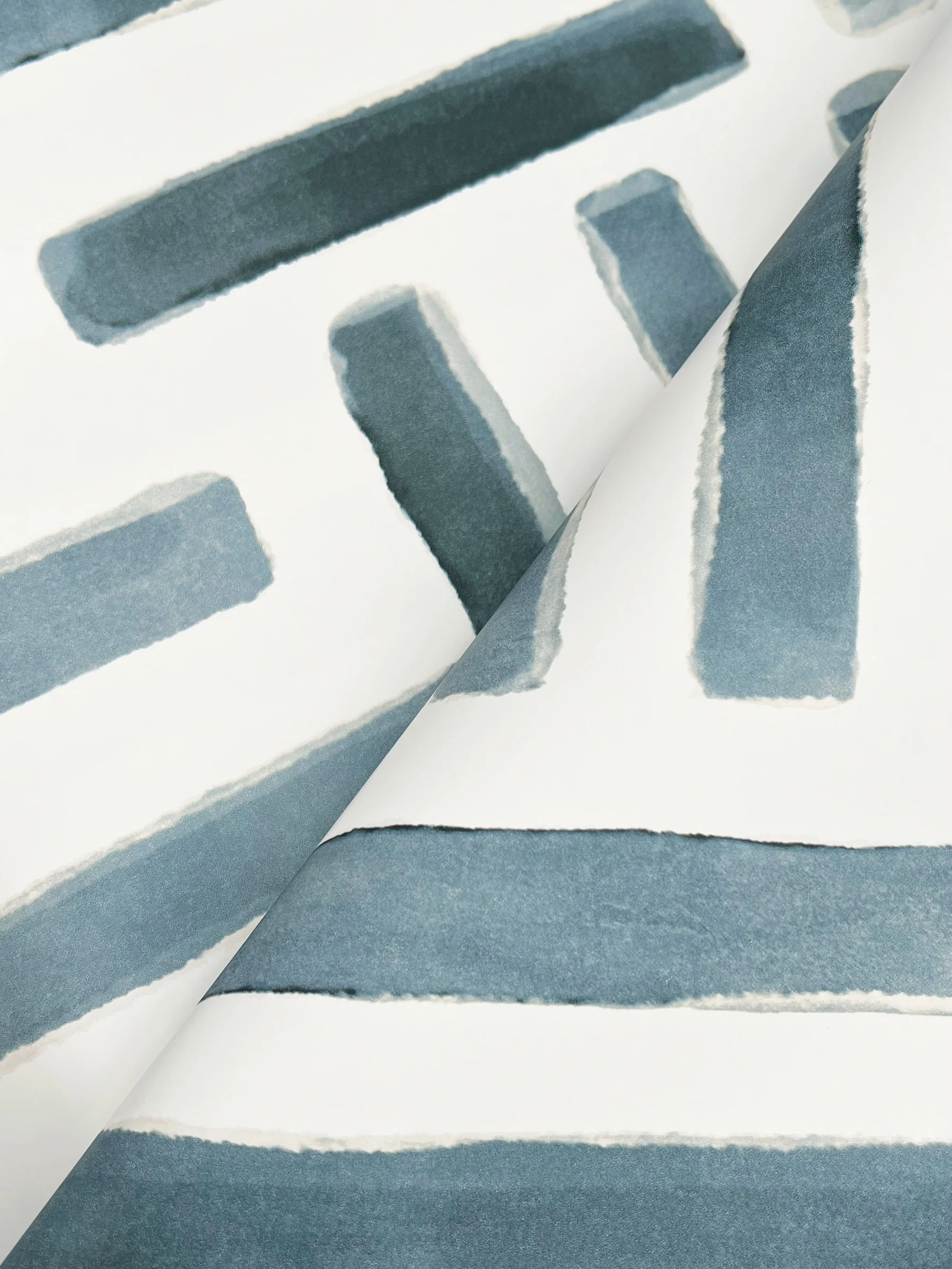 Painterly Labyrinth Aqua Wallpaper - Image 3