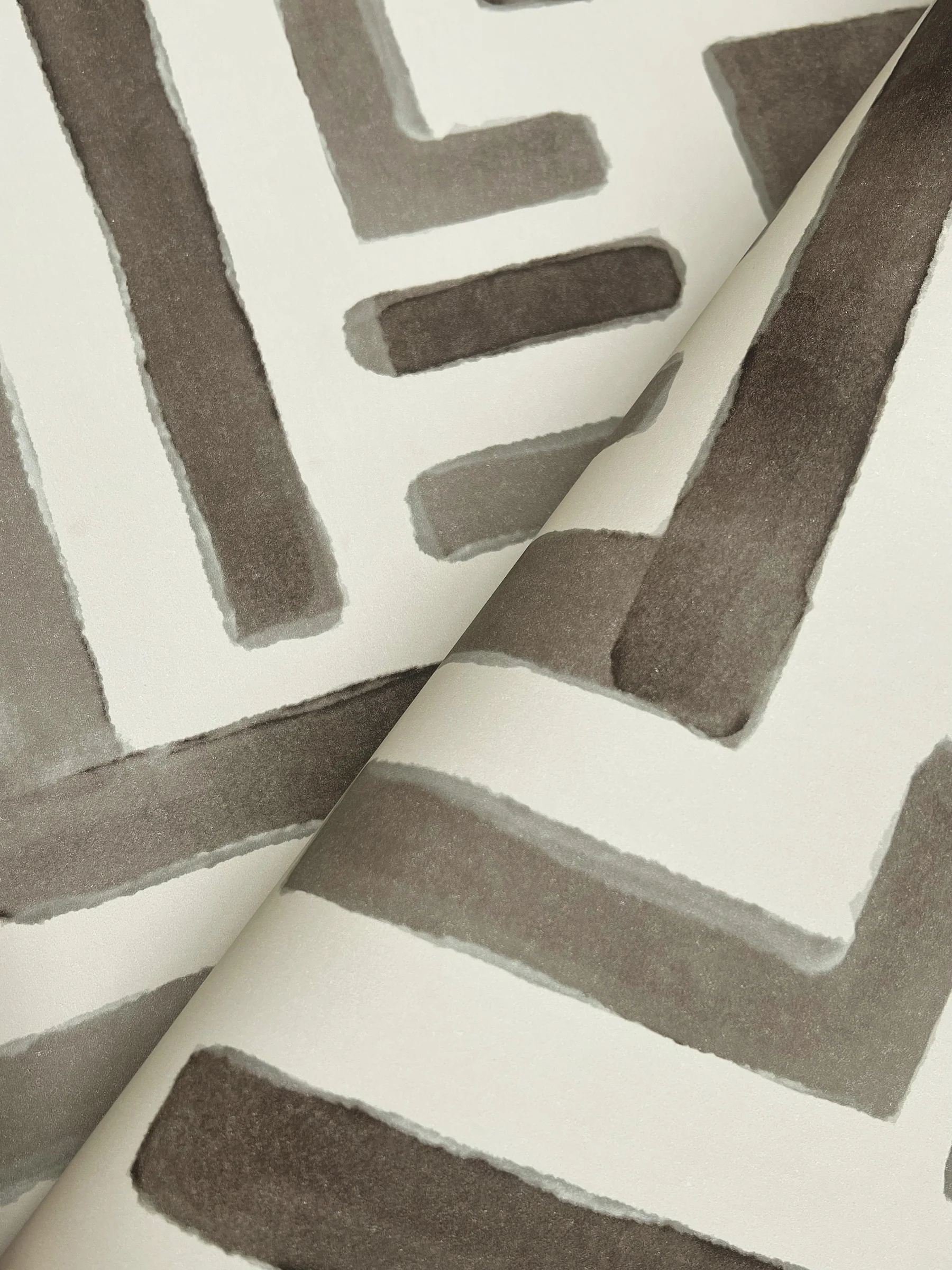 Painterly Labyrinth Warm Neutral Wallpaper - Image 3