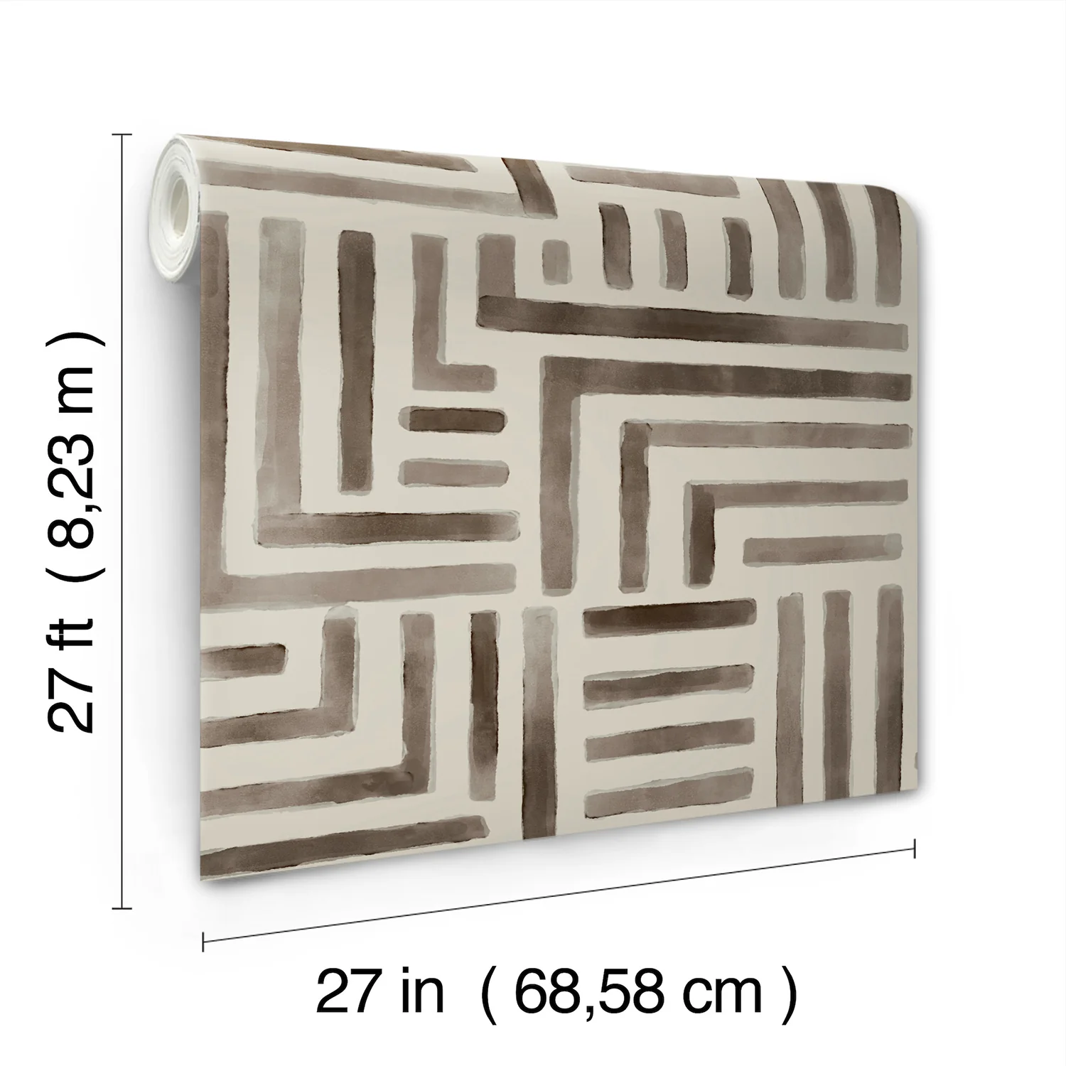 Painterly Labyrinth Warm Neutral Wallpaper - Image 4