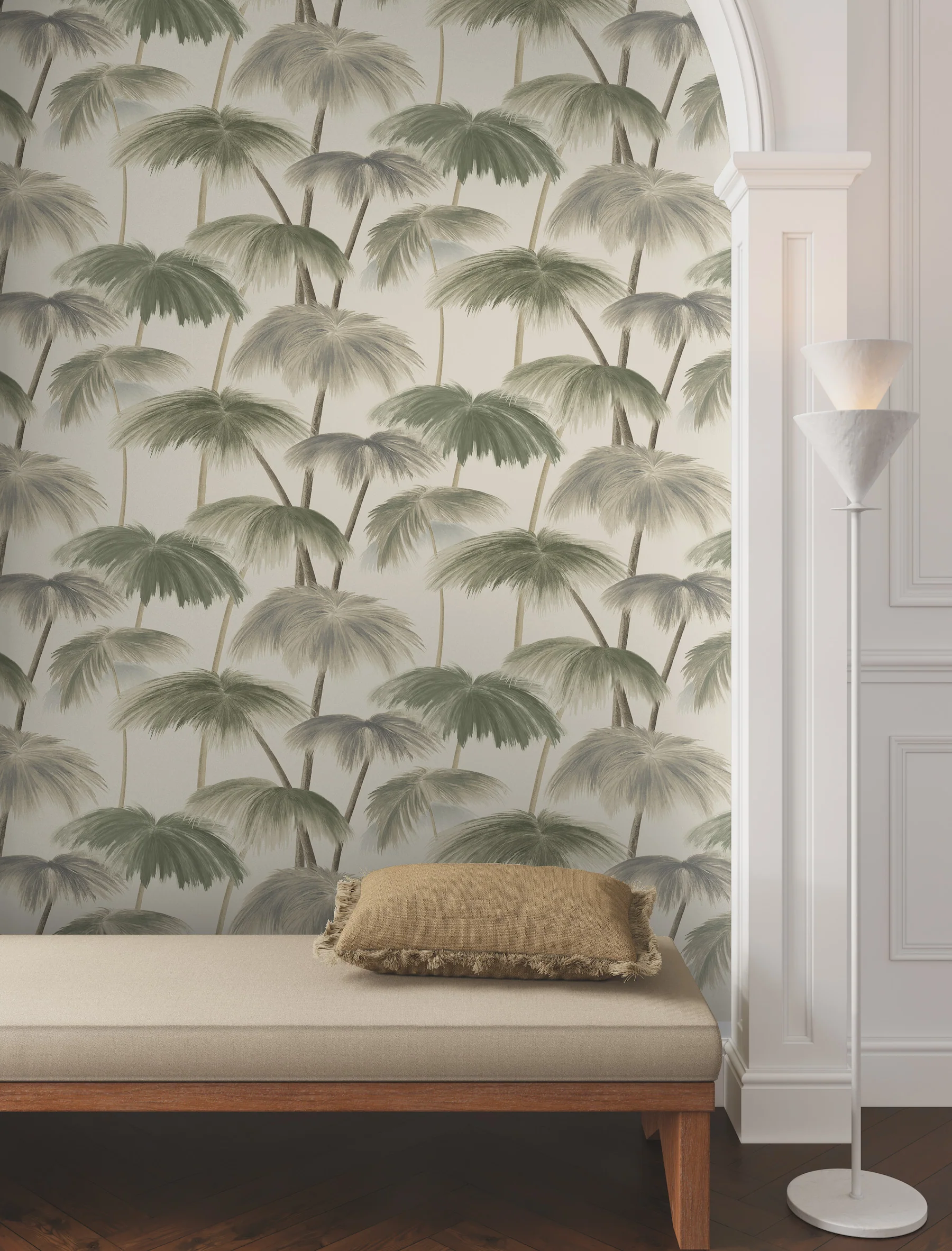 Plein Air Palms Vintage Wallpaper - Image 2