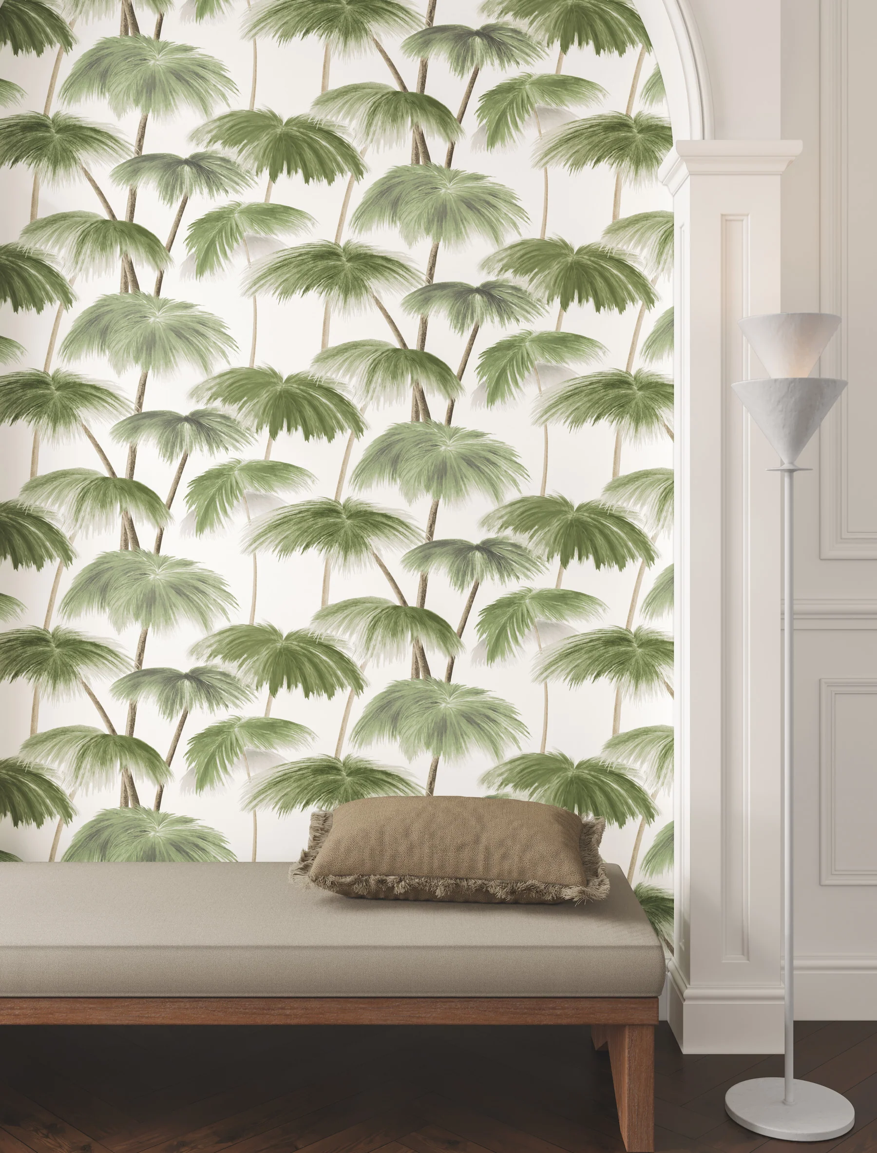 Plein Air Palms Green Wallpaper - Image 2