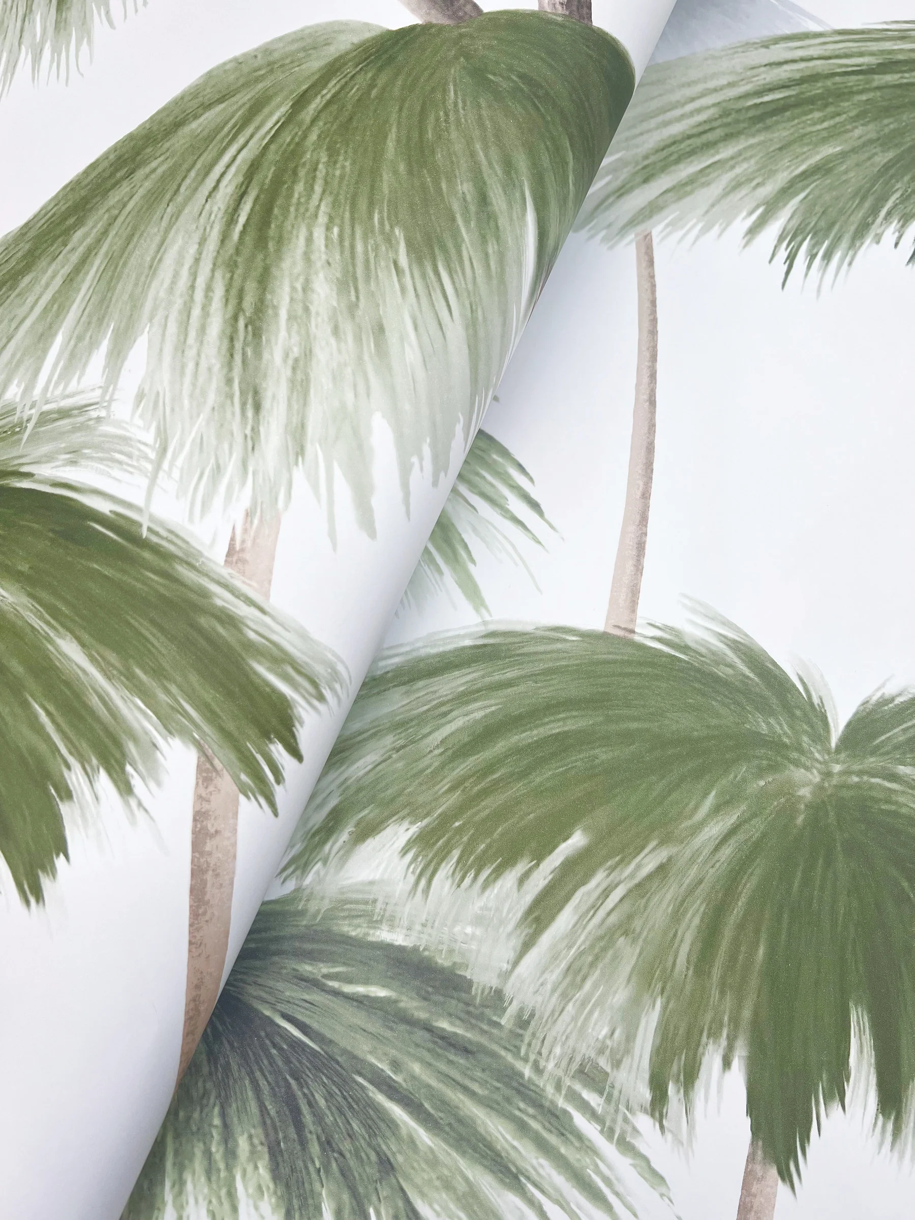 Plein Air Palms Green Wallpaper - Image 3