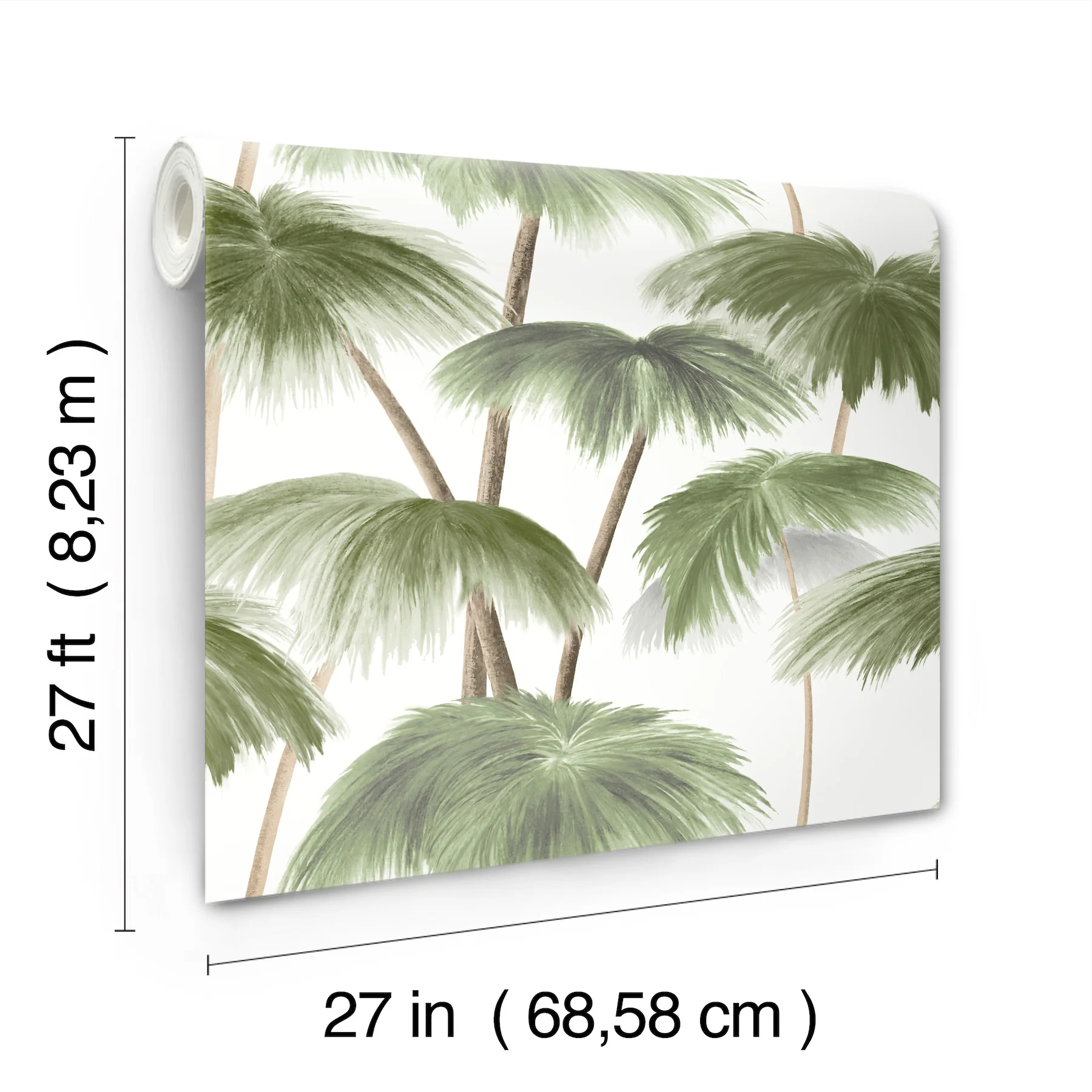 Plein Air Palms Green Wallpaper - Image 4