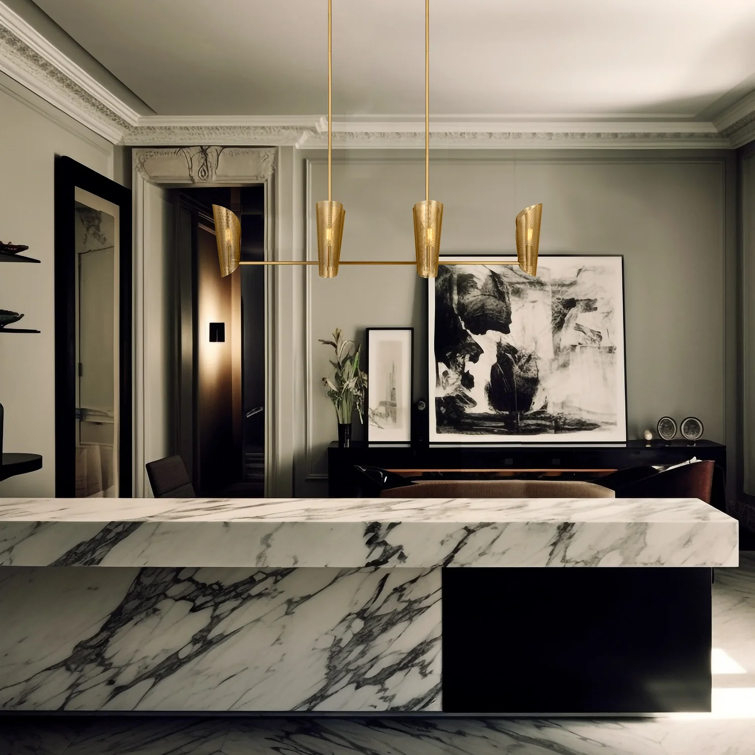 Plivot 6 Light Linear Chandelier - Image 4