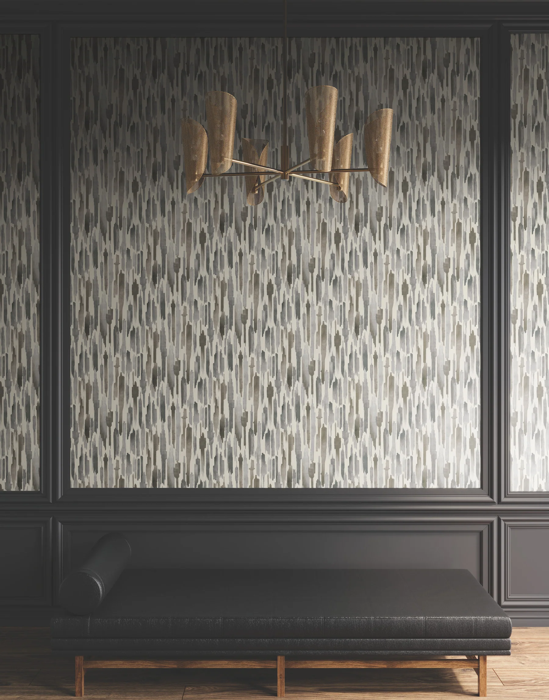 Pluie Charcoal Wallpaper - Image 2