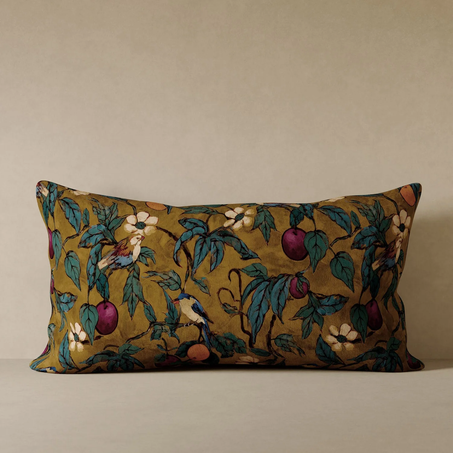 Plum Garden Velvet Pillow - Image 4