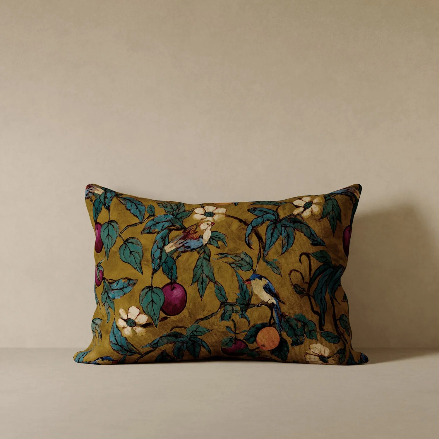 Plum Garden Velvet Pillow - Image 5