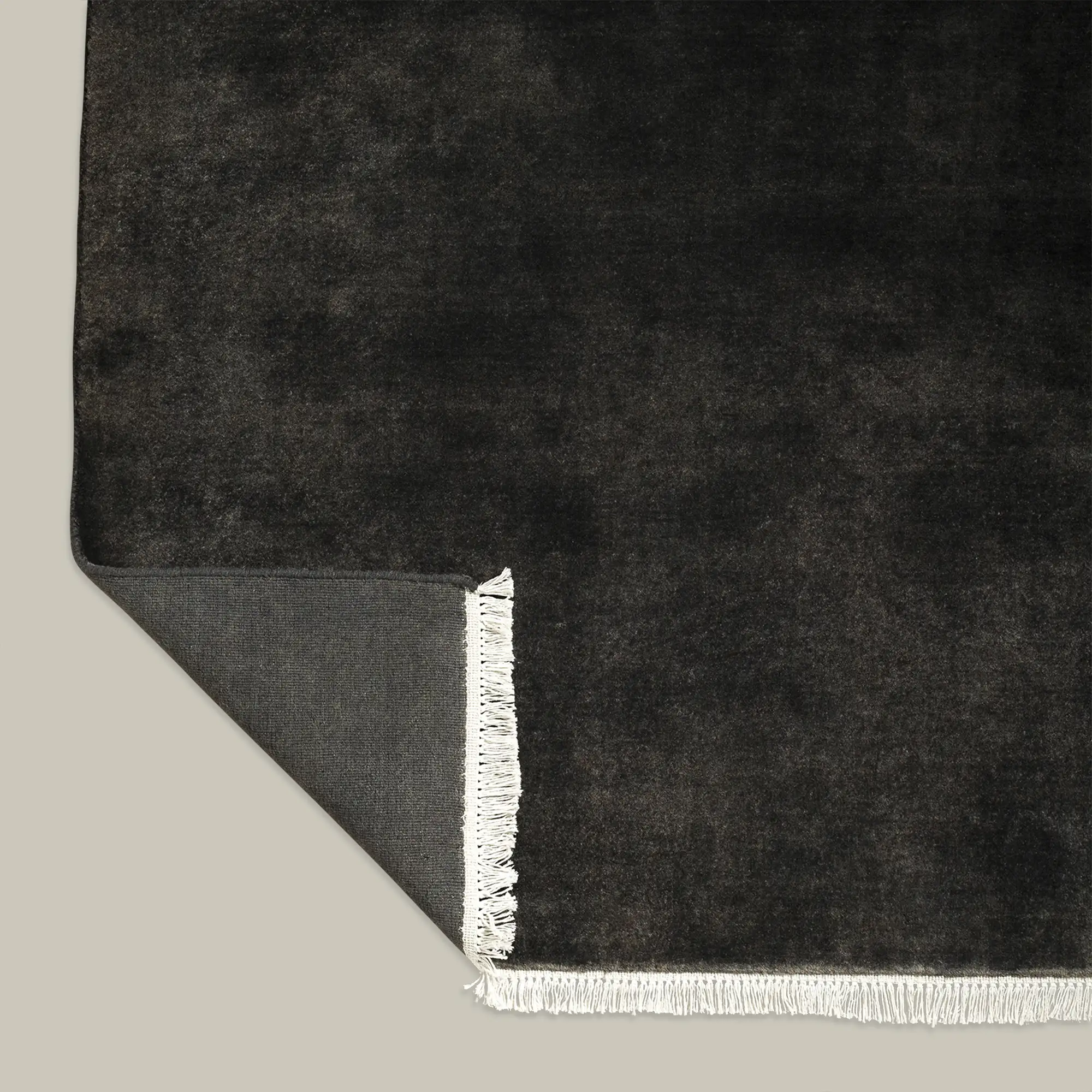 Plume Handmade Wool Rug (Charcoal) - Image 3