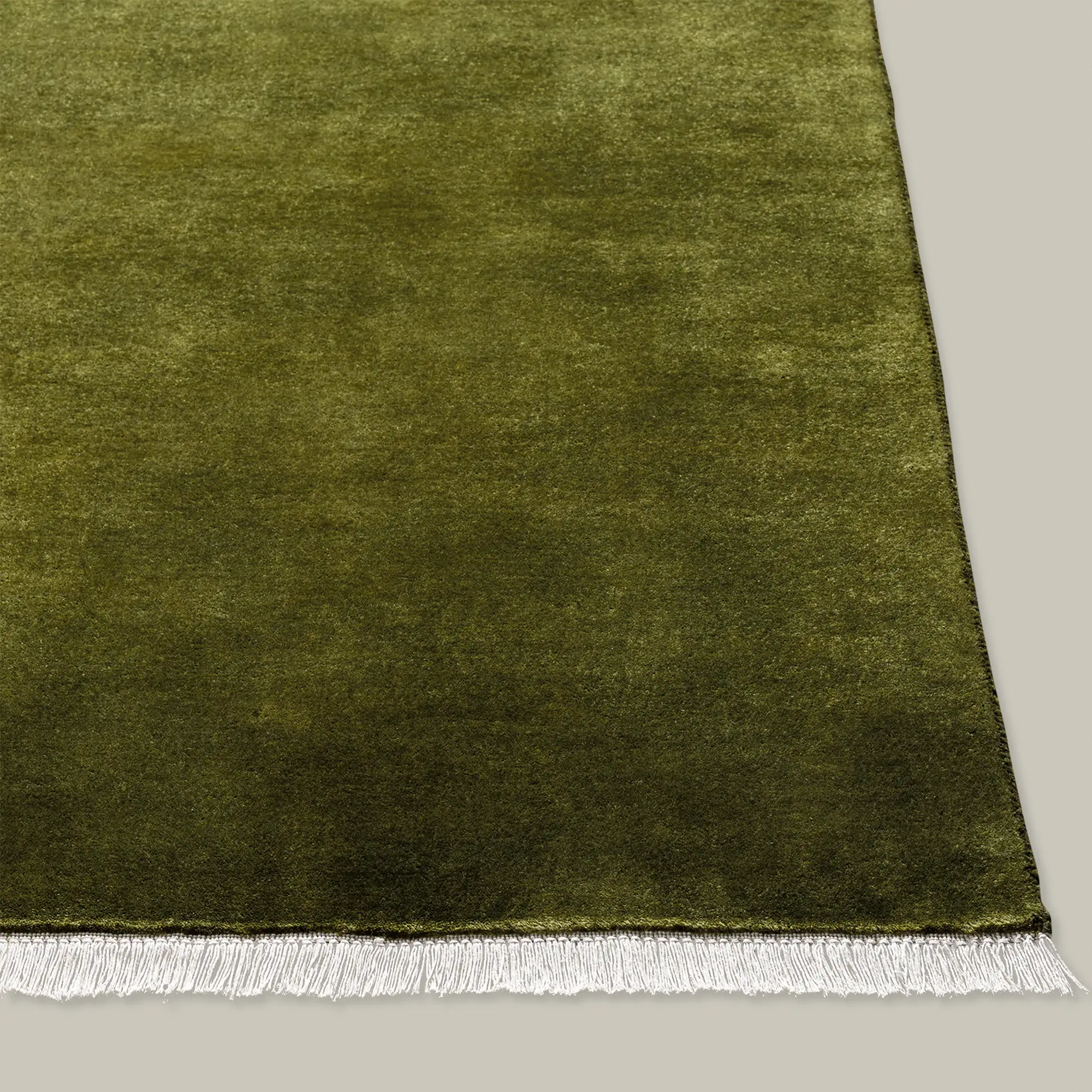 Plume Handmade Wool Rug (Moss Green) - Image 3
